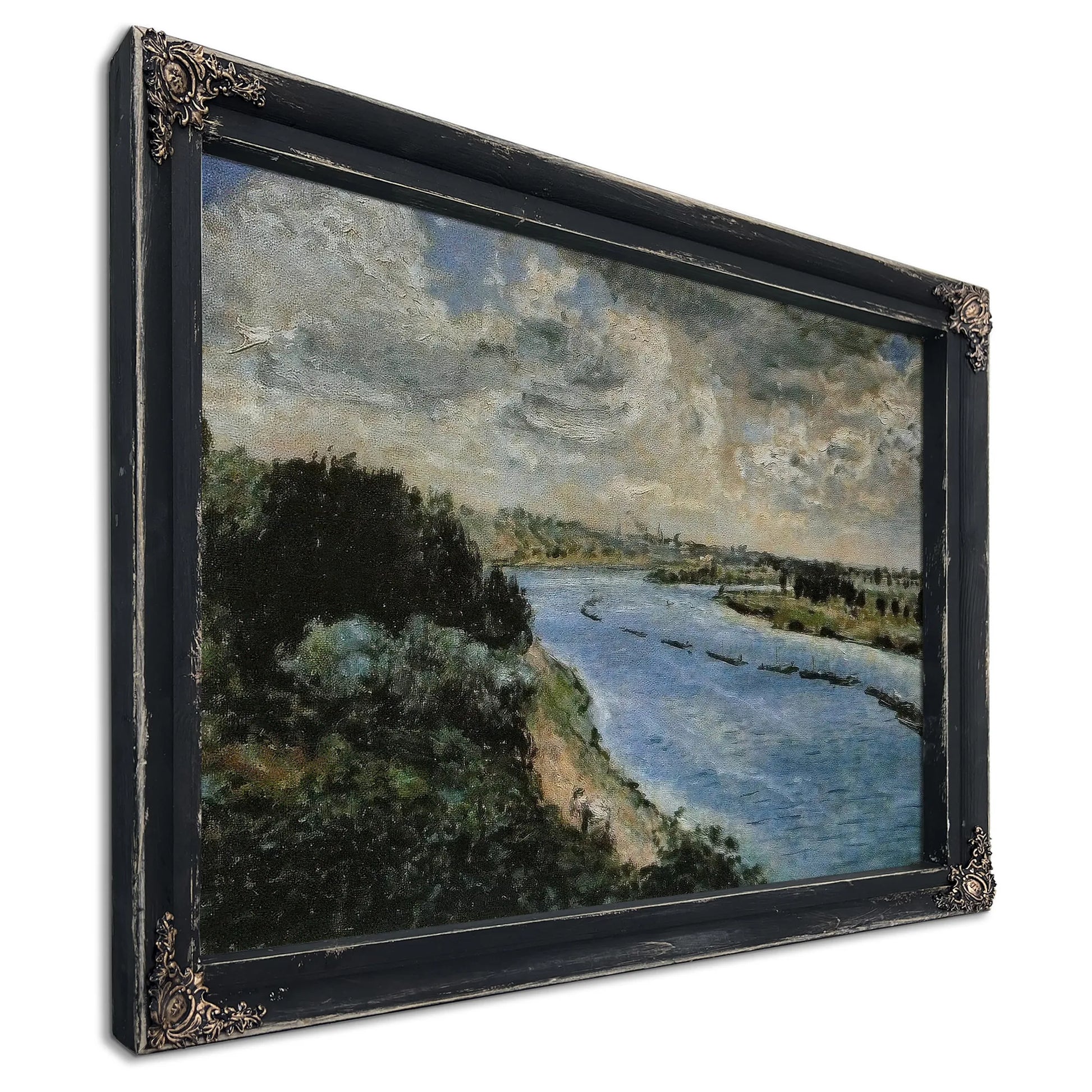 Chalands Sur La Seine By Pierre Auguste Renoir Fine Art Print
