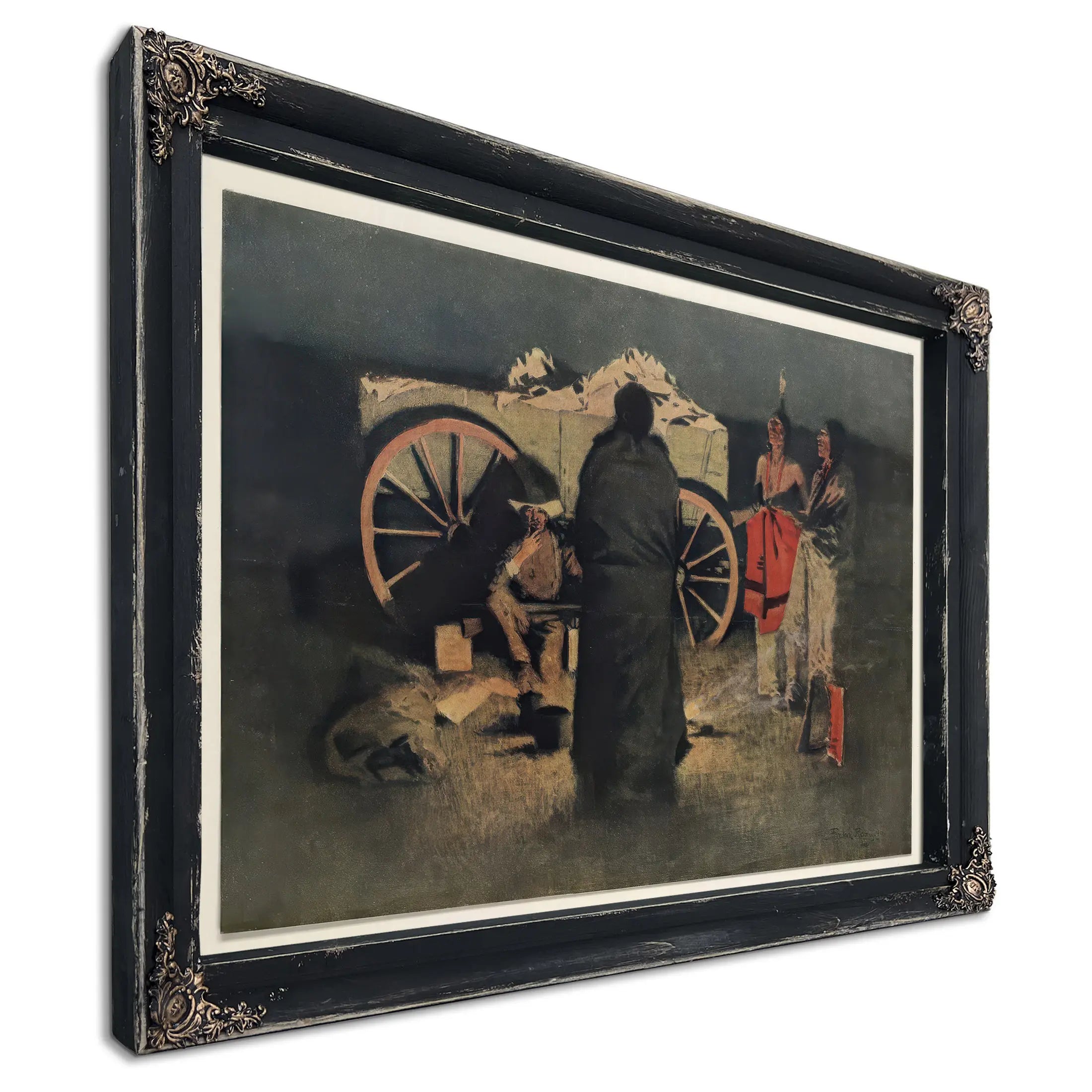 Night Camp Pub  by Frederic Remington