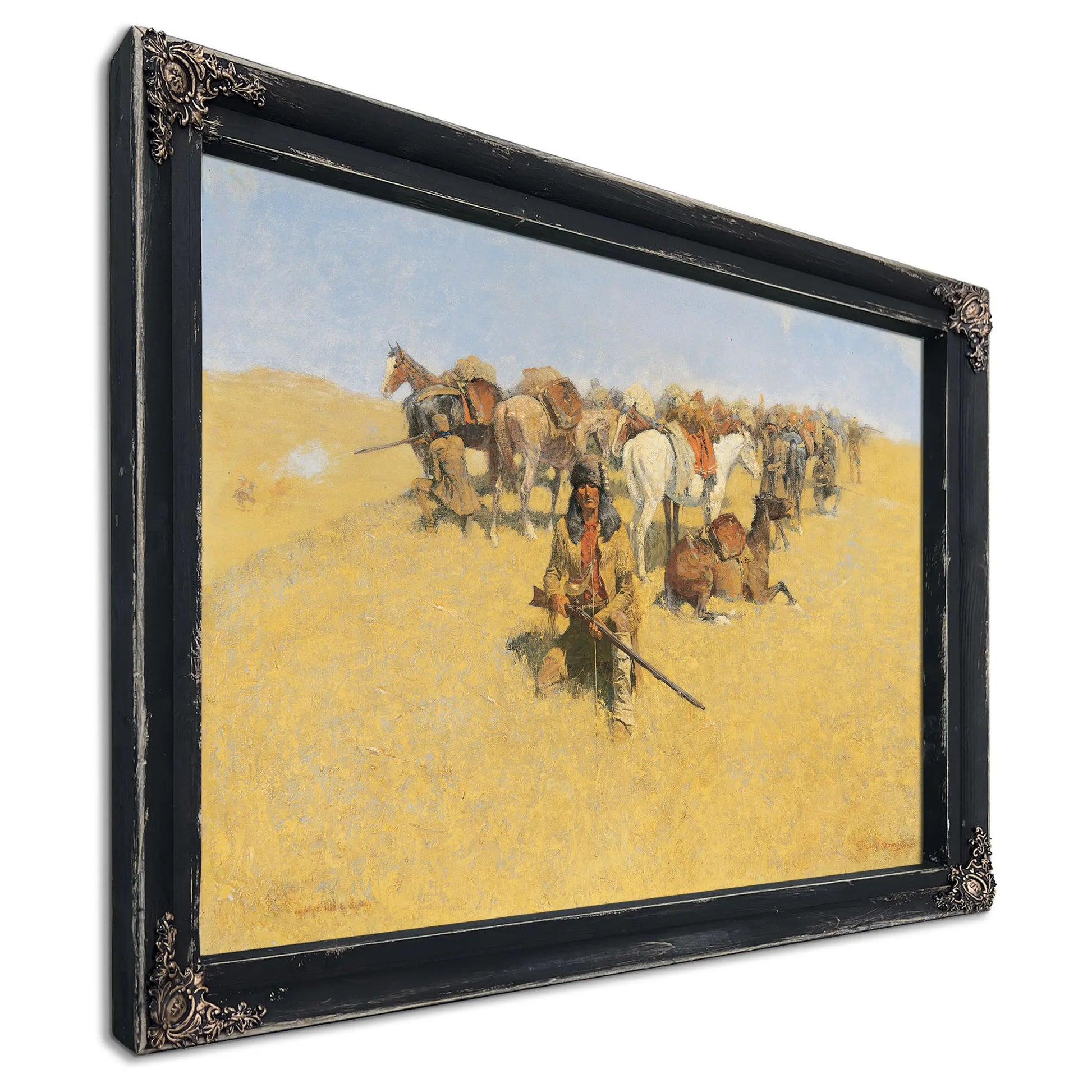An Old Time Plains Fight by Frederic Remington
