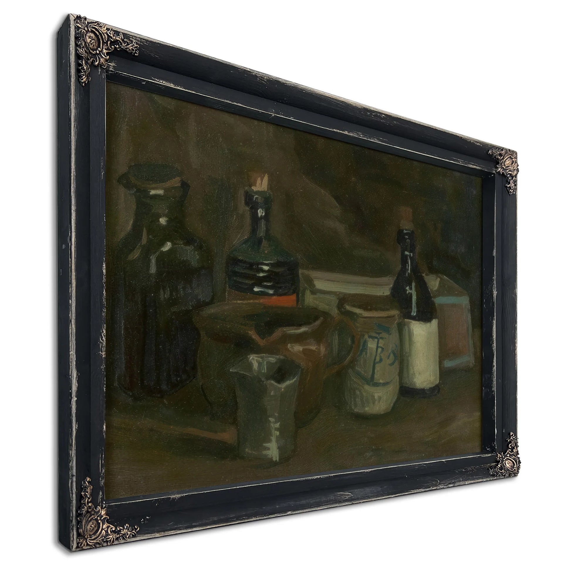 Still Life With Bottles And Earthenware By Vincent Van Gogh Fine Art Print