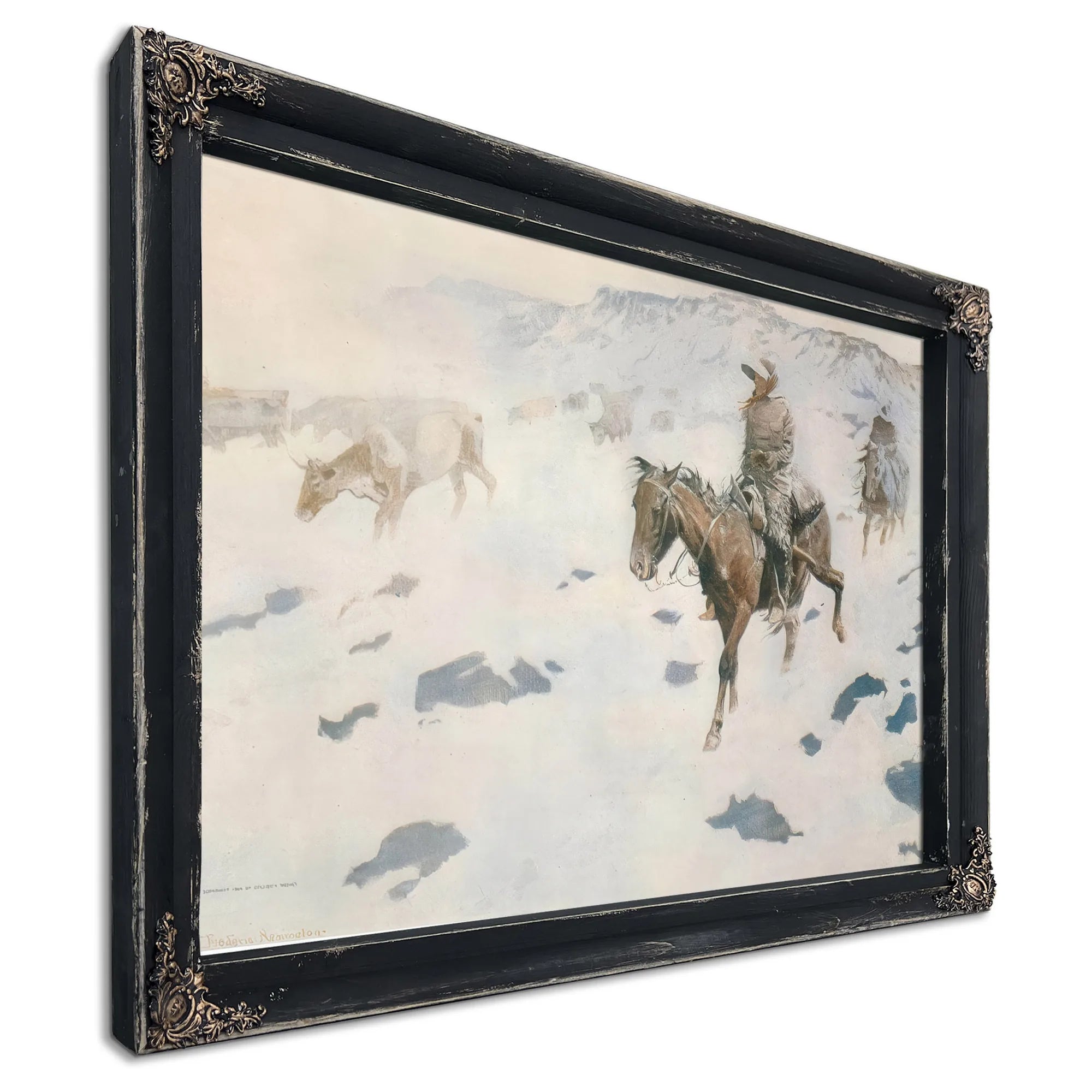 Drifting Before The Storm By Frederic Remington Fine Art Print