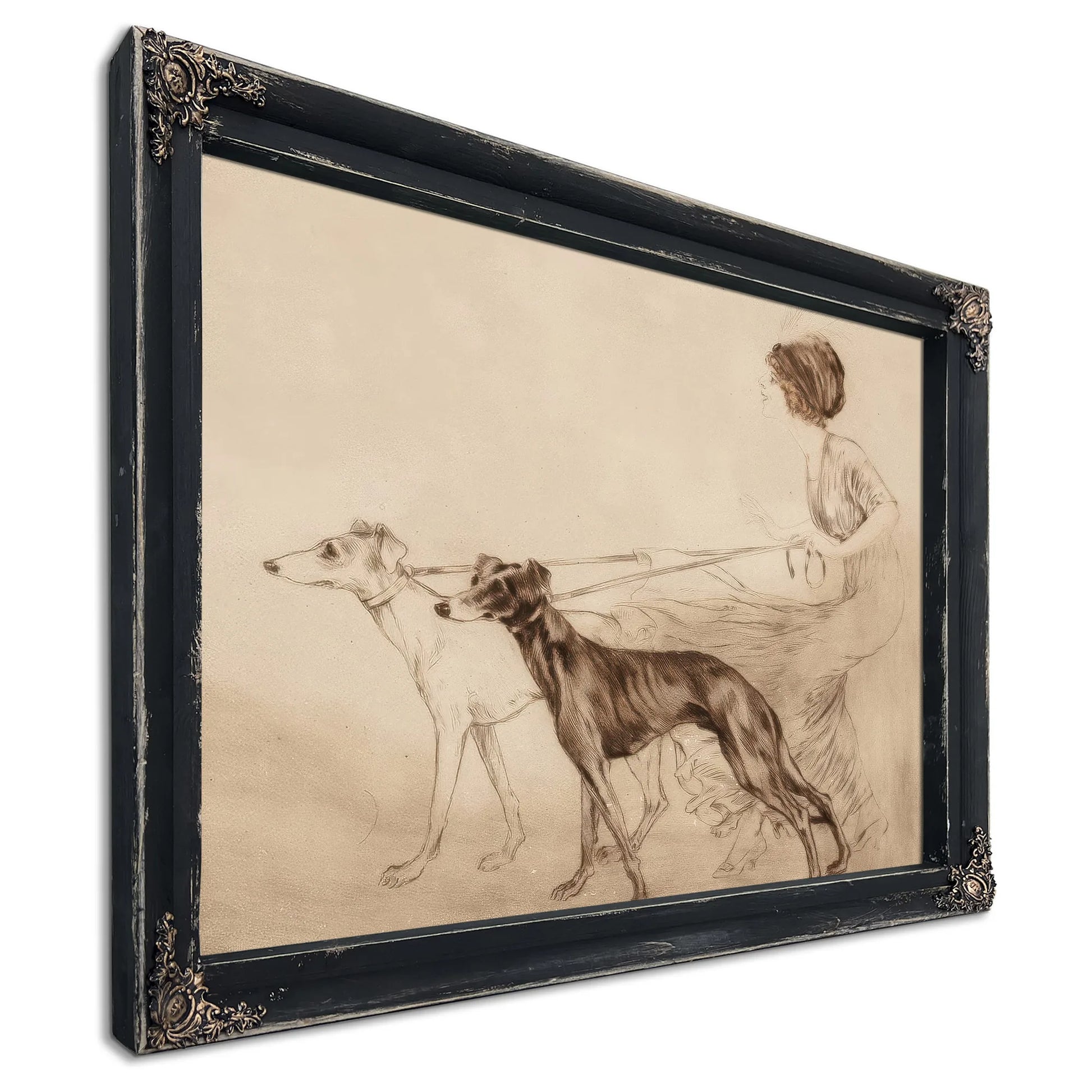 Premier Coursing 1913 By Louis Icart Fine Art Print