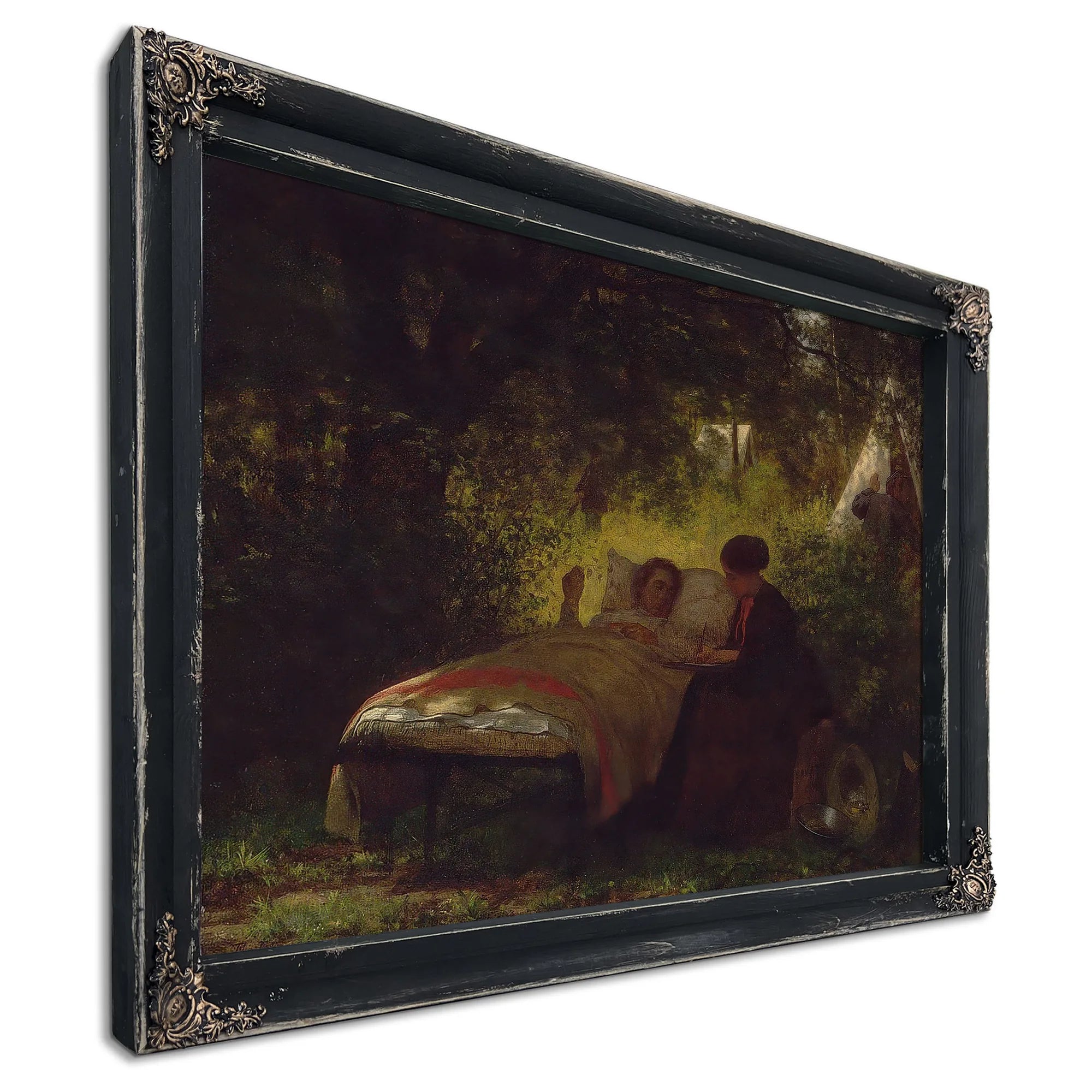 The Field Hospital By Eastman Johnson Fine Art Print