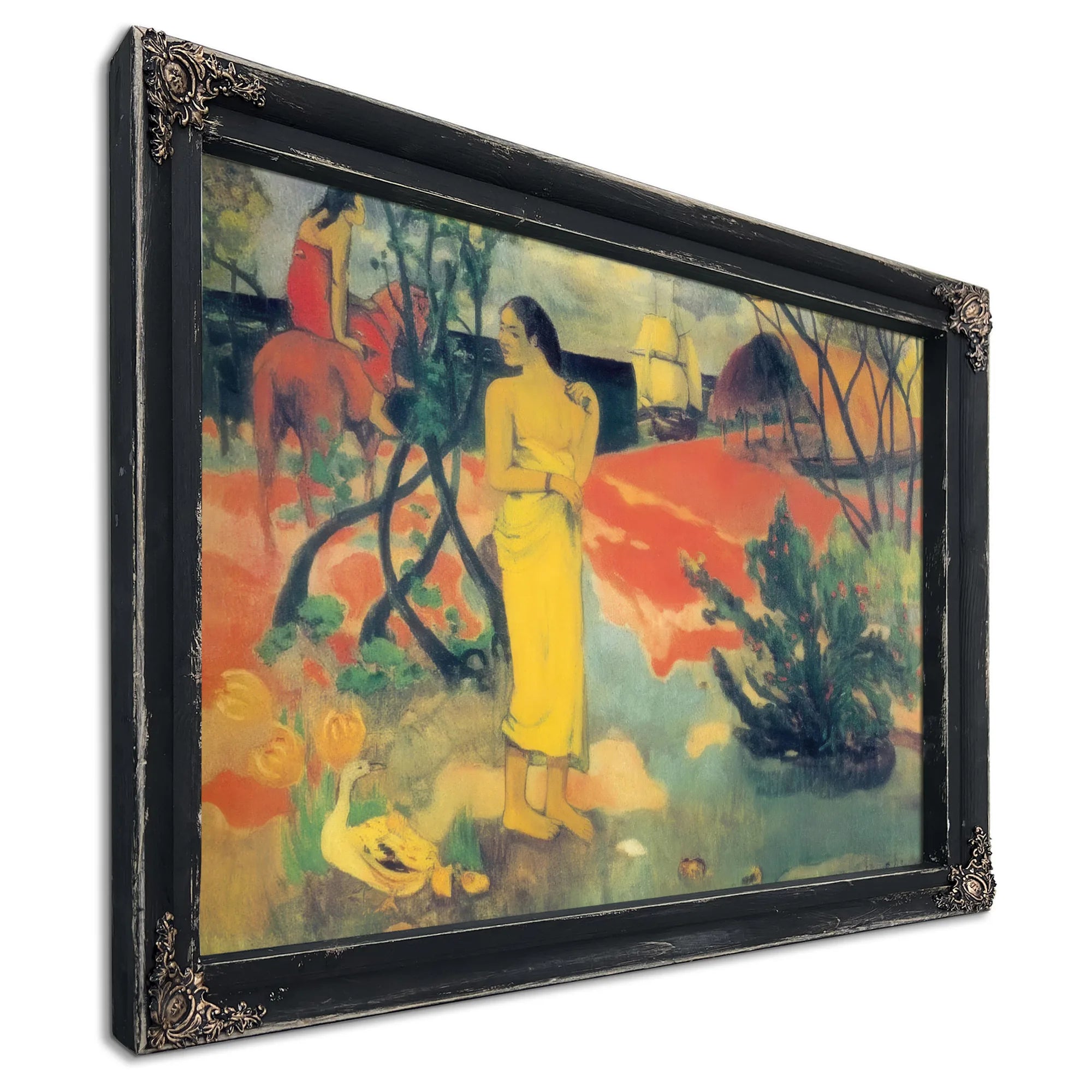 Te Tiai Na Oe Ite Rata ( Are You Waiting For A Letter) By Paul Gauguin Fine Art Print