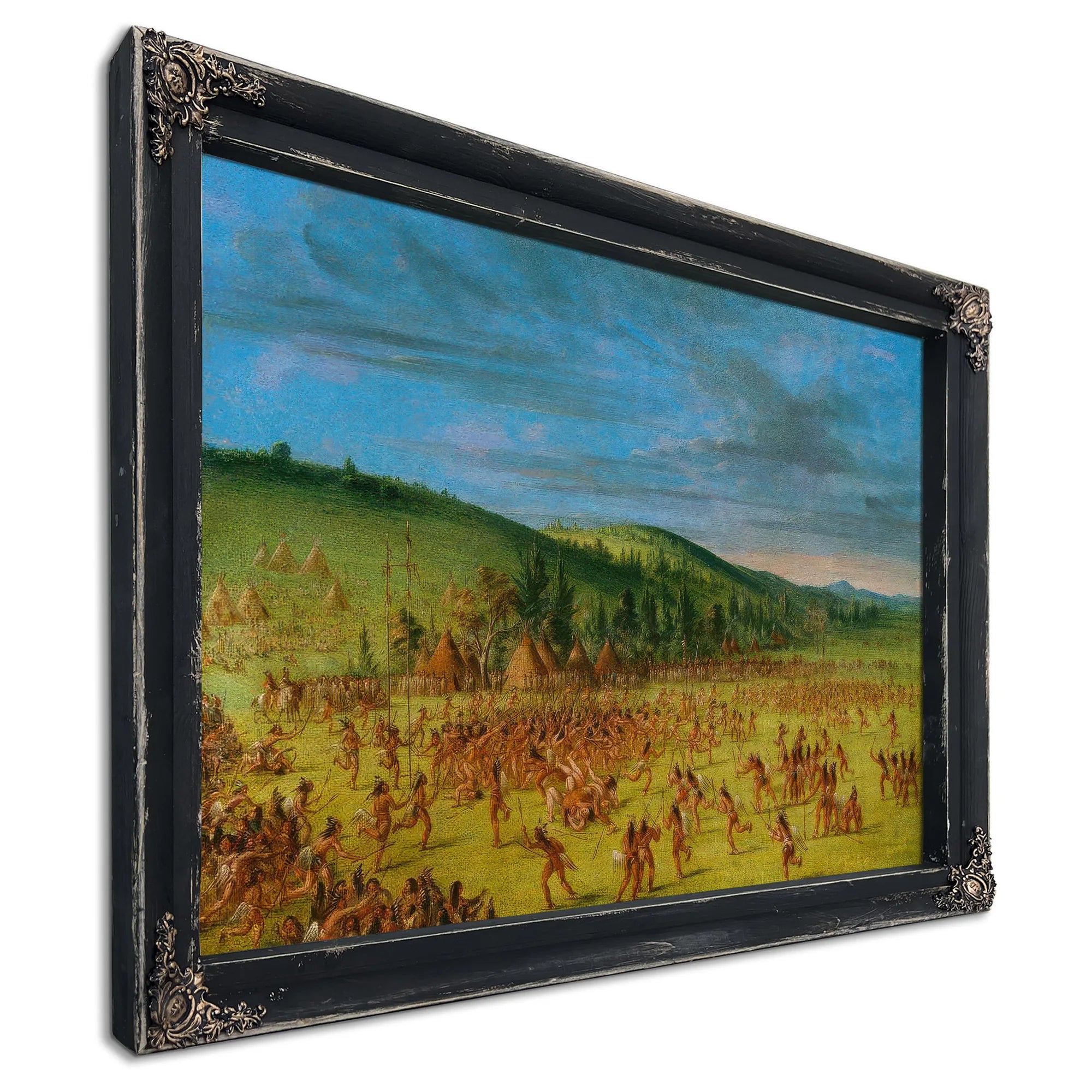 Ball Play Of The Choctaw Ball Up By George Catlin Fine Art Print