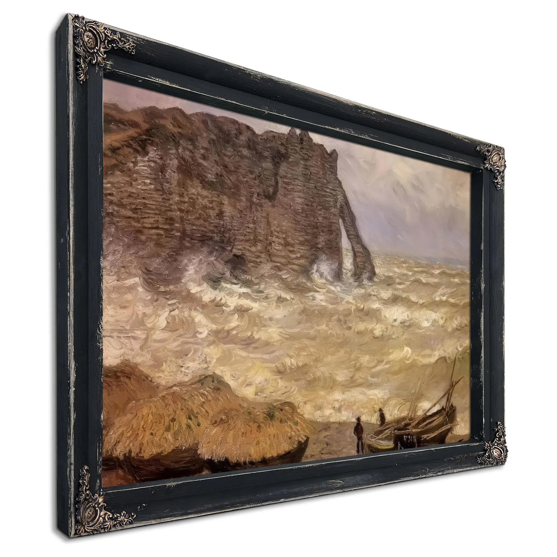 Rough Sea At Etretat By Claude Monet Fine Art Print