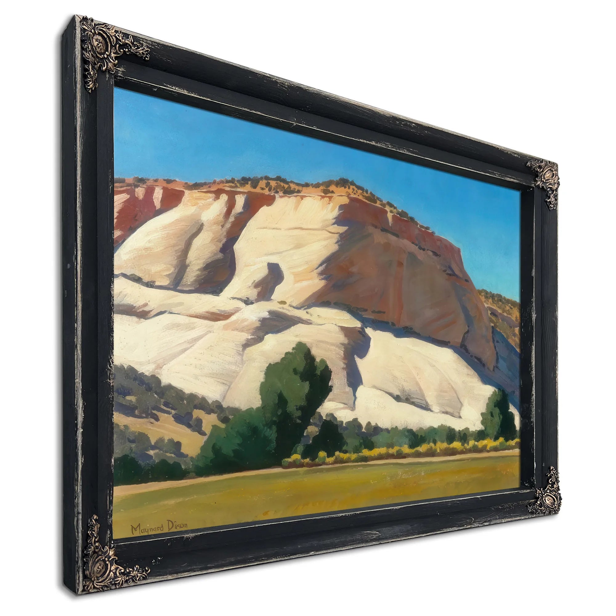 White Butte And Meadow By Maynard Dixon Fine Art Print