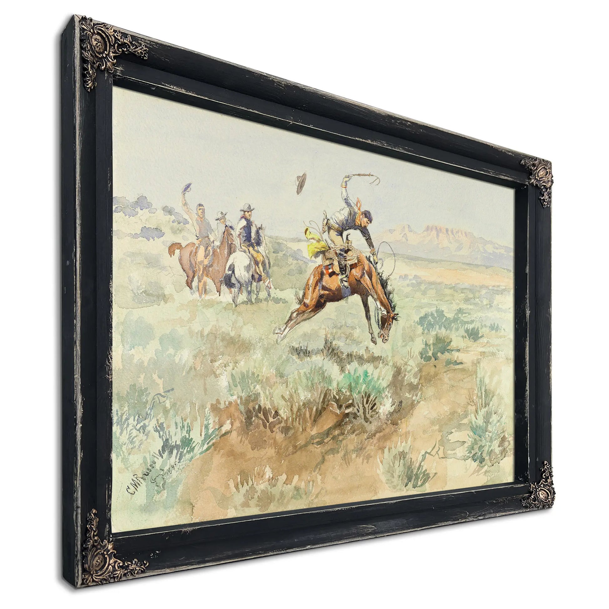 Bronco Busting by Charles Marion Russell