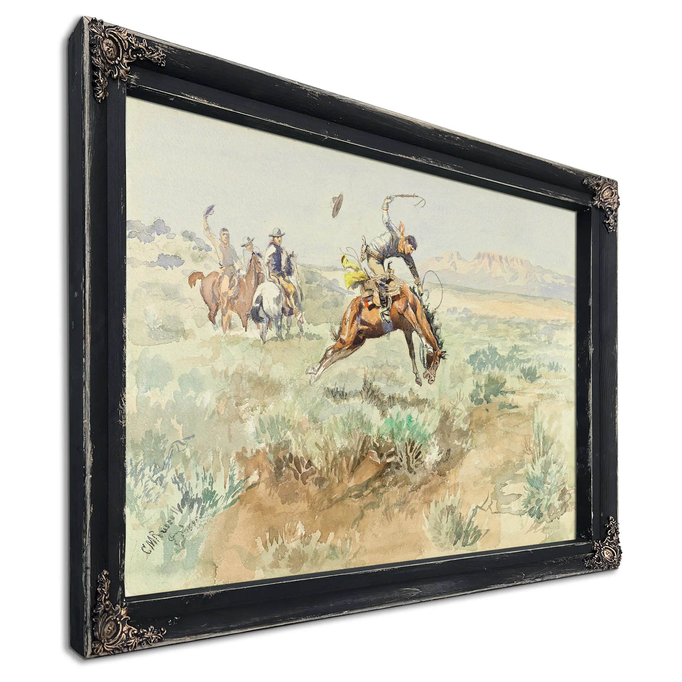 Bronco Busting by Charles Marion Russell