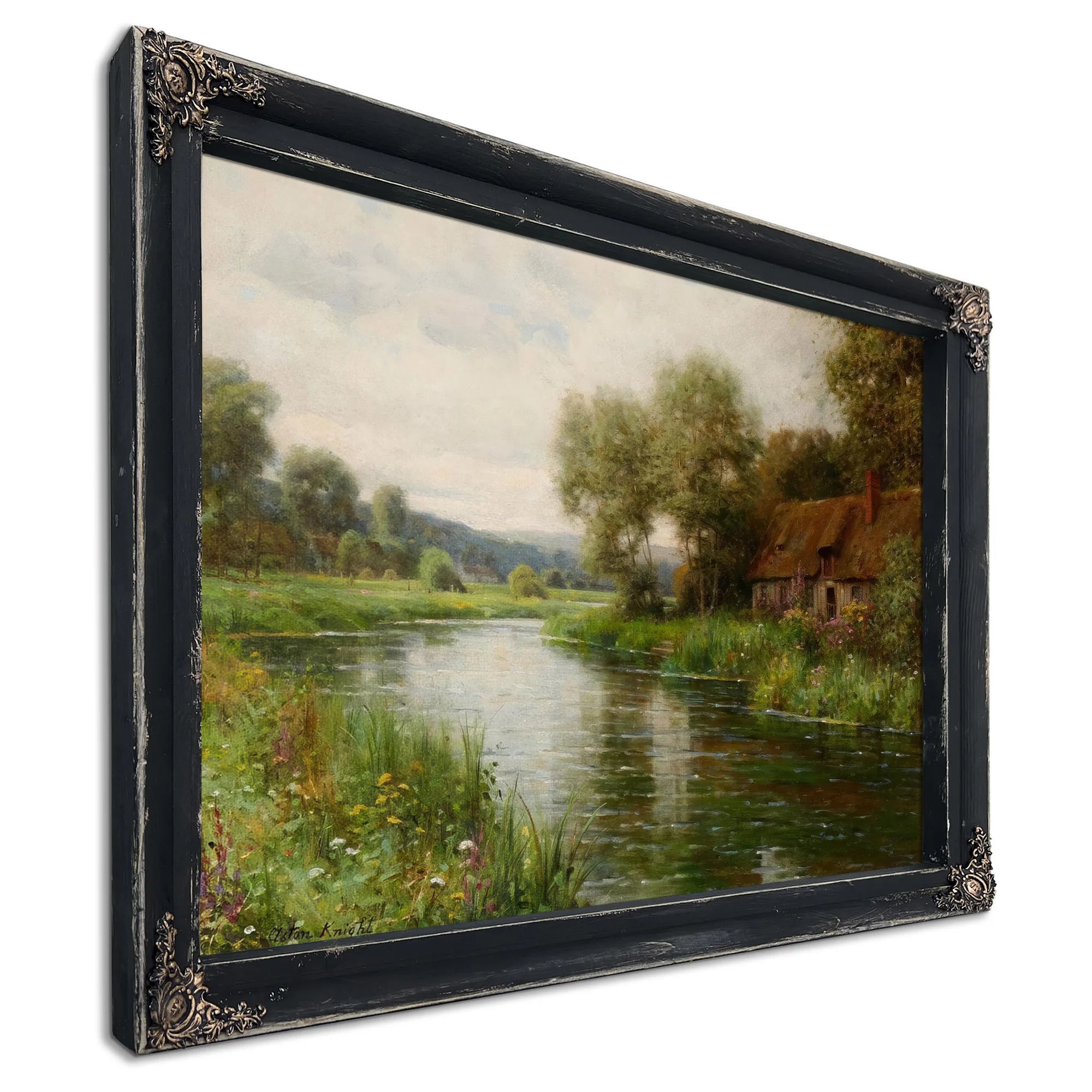 A View Of Risle Valley, Normandy By Louis Aston Knight Fine Art Print