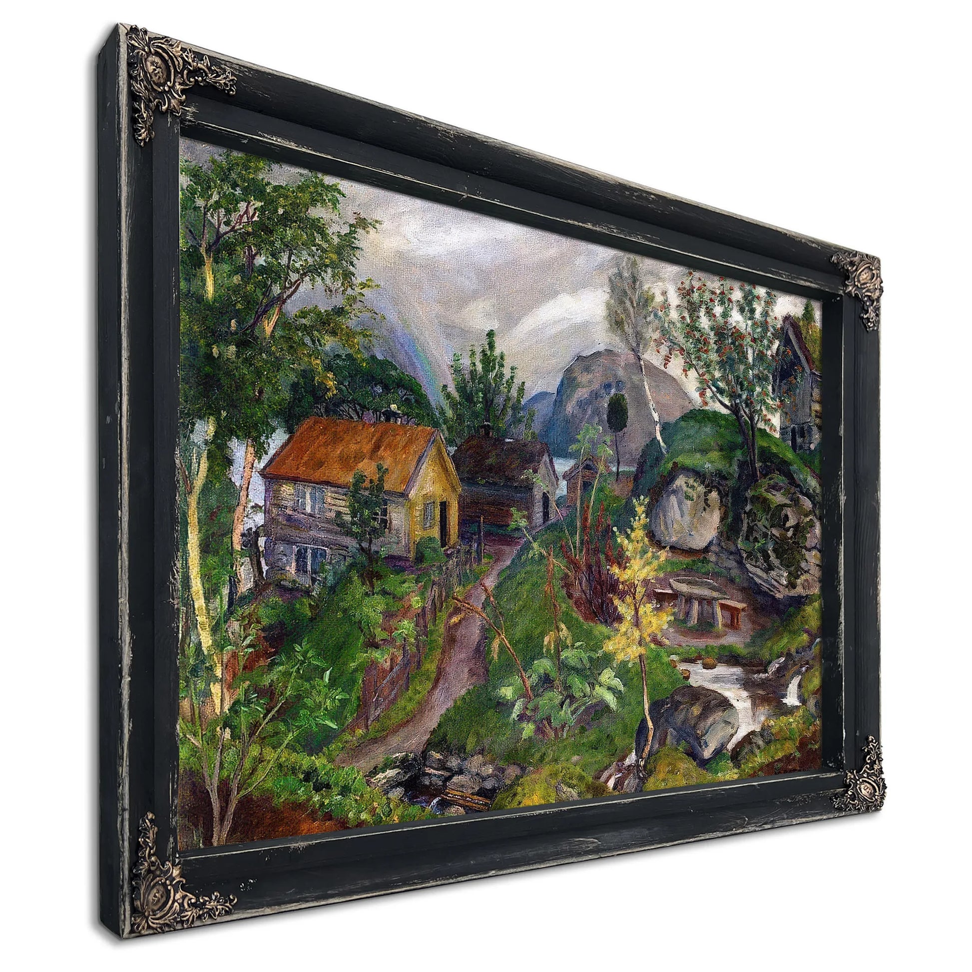 Sandalstrand With Rainbow By Nicolai Astrup Fine Art Print