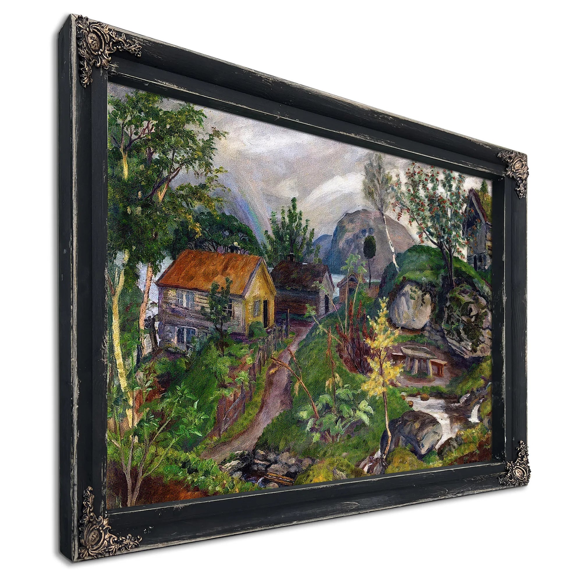 Sandalstrand With Rainbow By Nicolai Astrup Fine Art Print