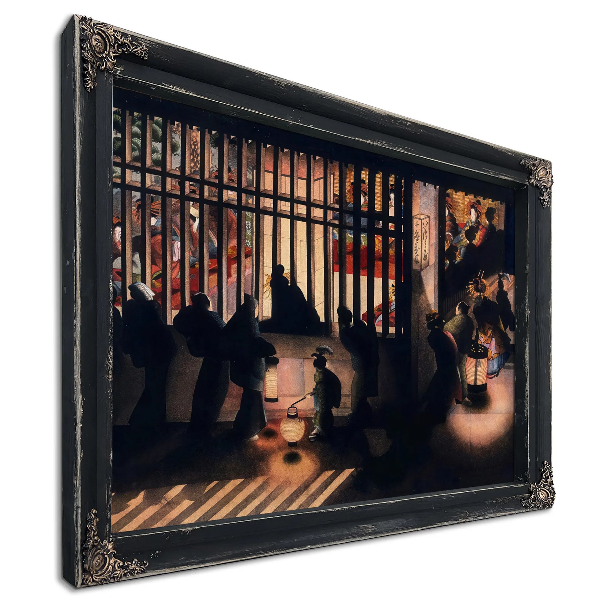 Night Scene In The Yoshiwara 1850 By Katsushika Oi Fine Art Print