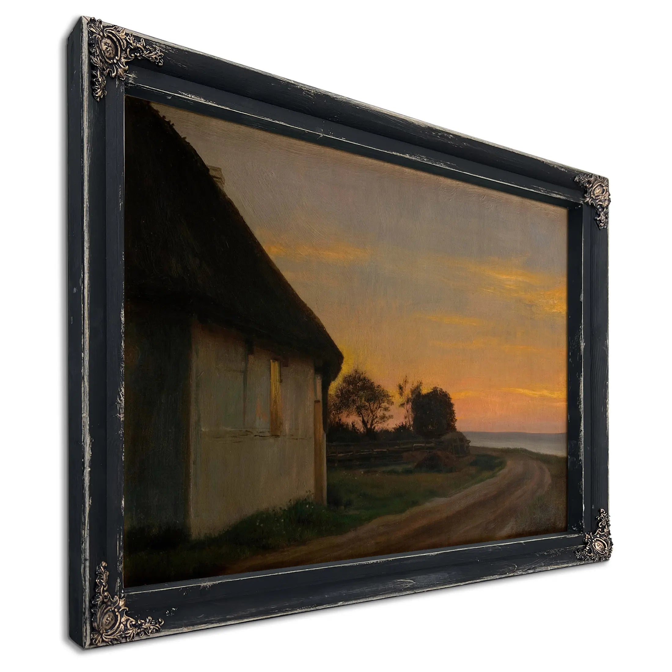 Evening Lanscape With A House And Garden By The Sea Ellekilde by Carl Bloch