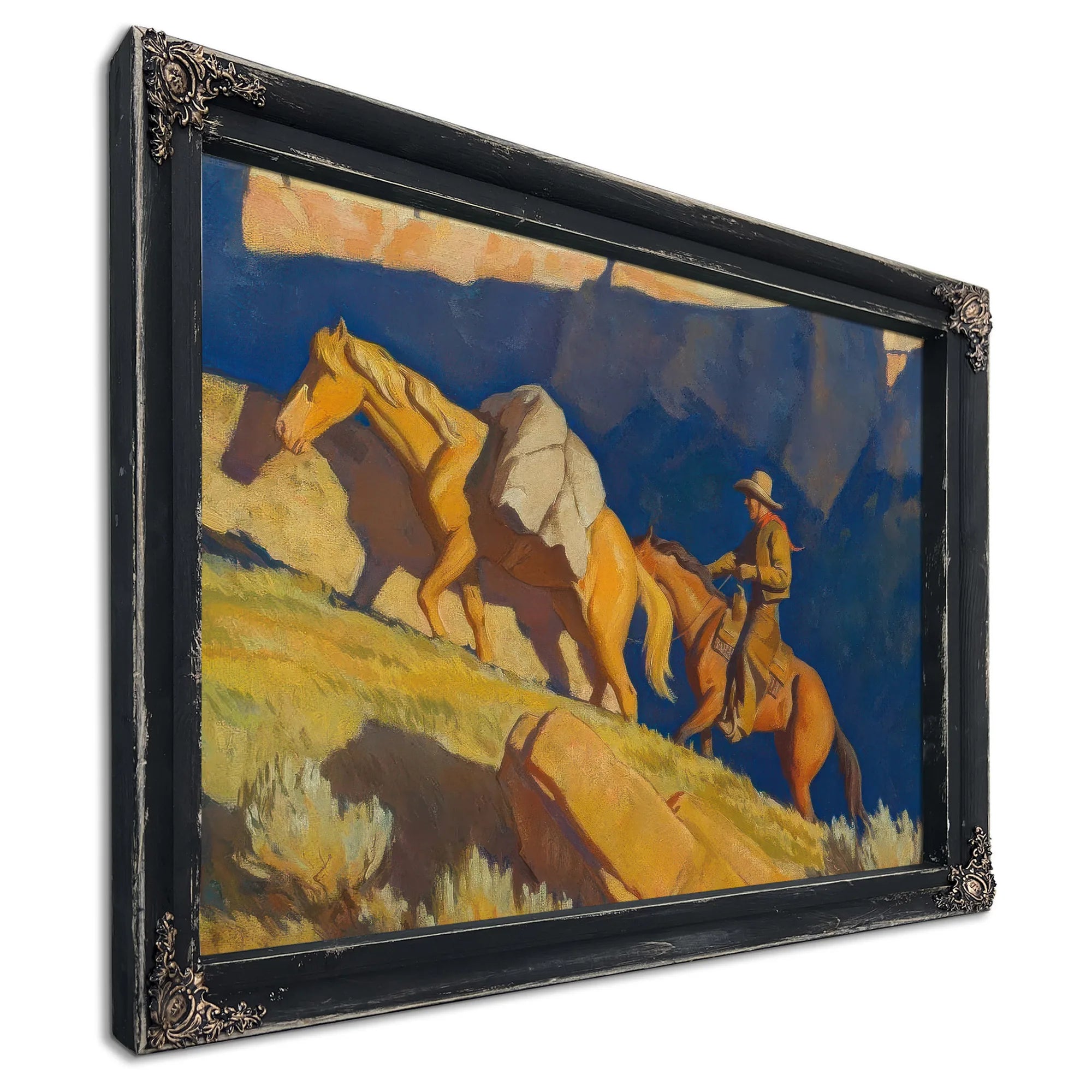 Cowboy And Packhorse By Maynard Dixon Fine Art Print
