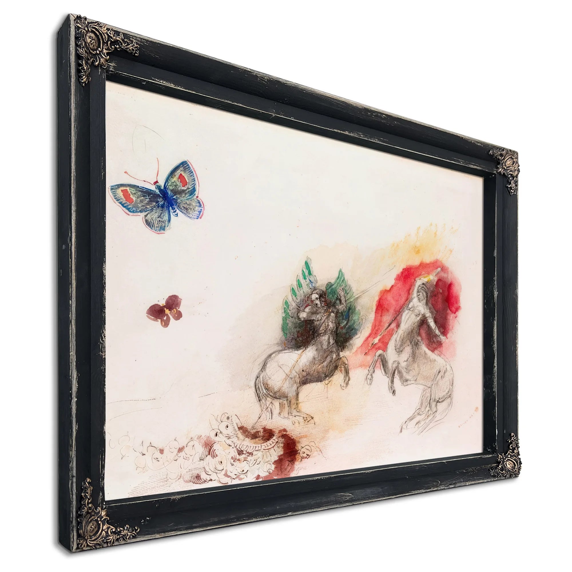 Fight Of The Centaurs By Odilon Redon Fine Art Print