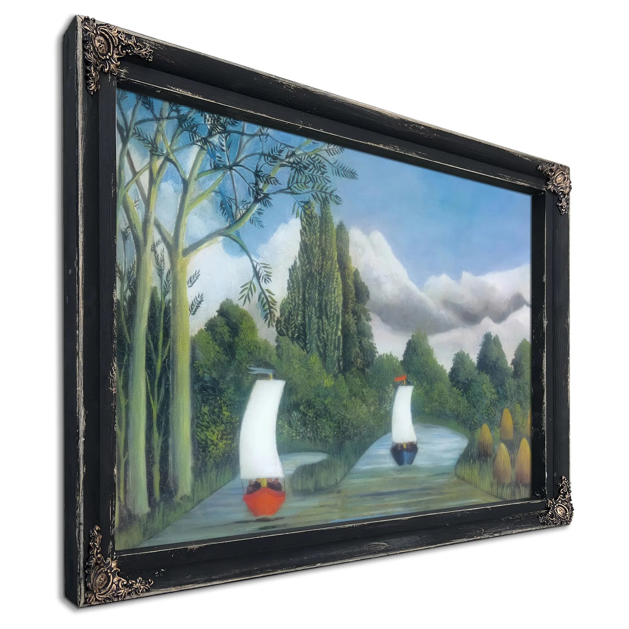 The Banks Of The Oise About 1908 By Henri Rousseau Fine Art Print
