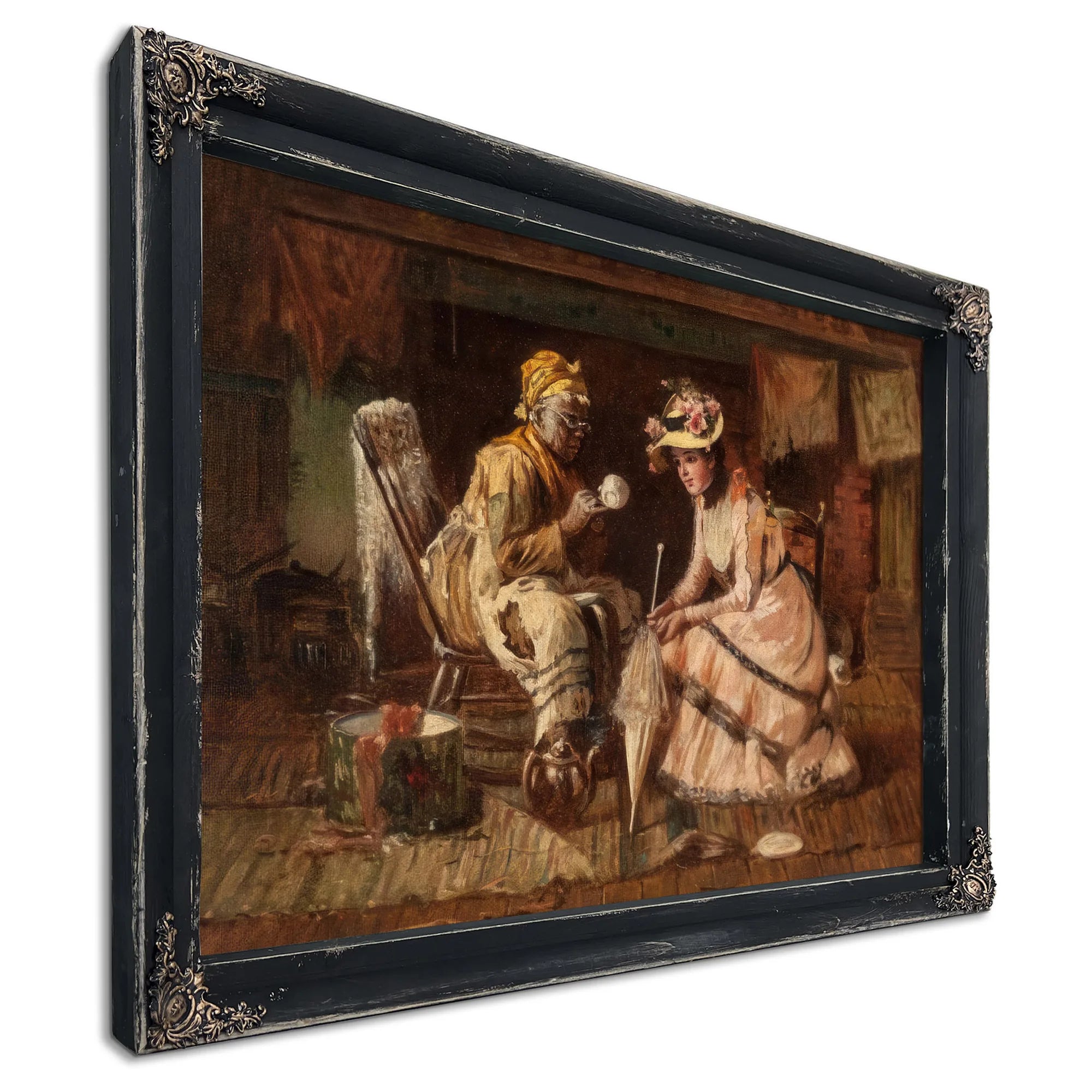 Reading The Tea Leaves By Harry Roseland Fine Art Print