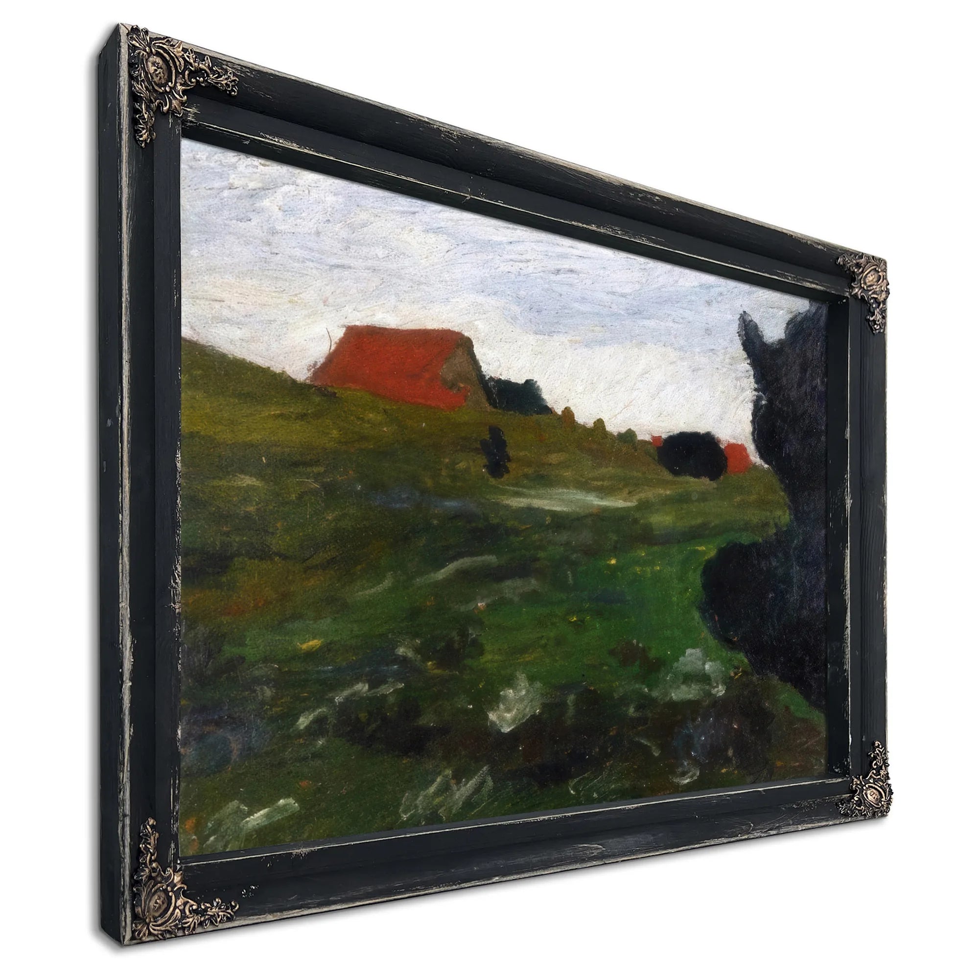 Landscape With Shrubs And Red Houses By Paula Modersohn Becker Fine Art Print