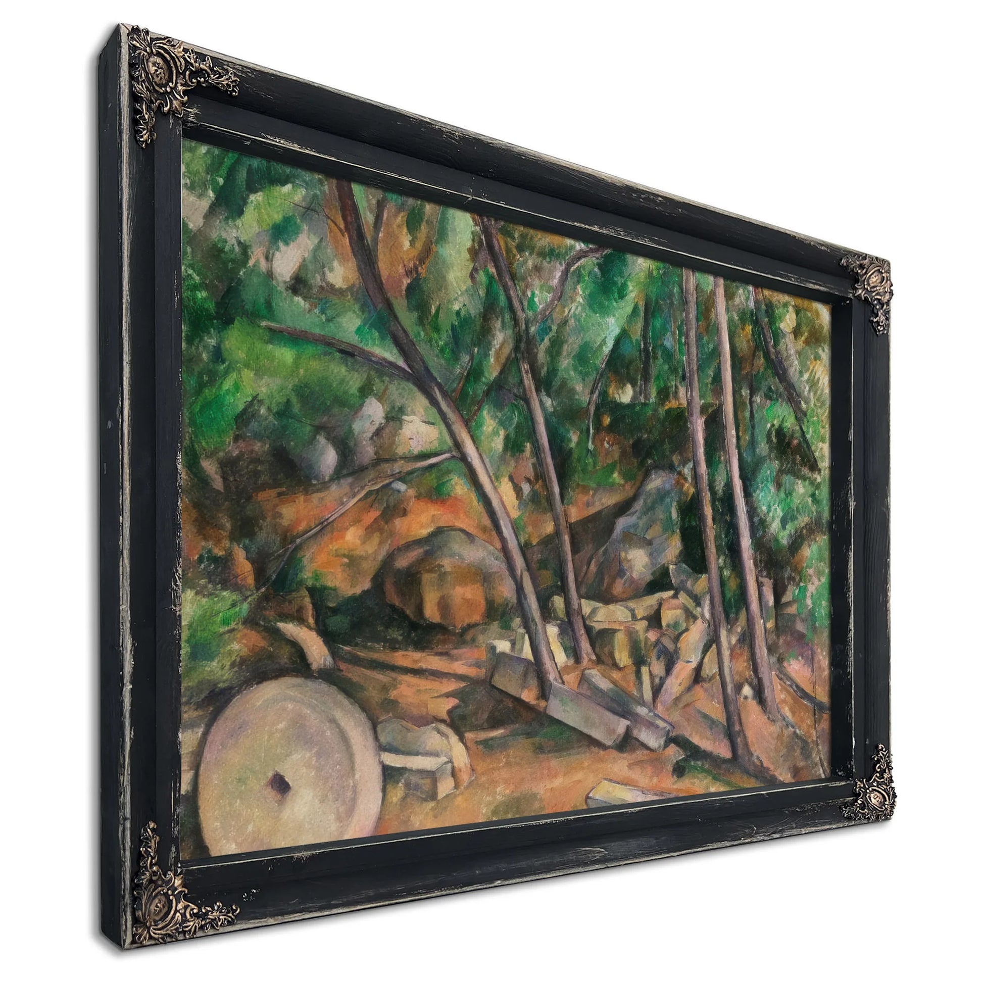 Millstone In Park Of The Chateau Noir By Paul Cezanne Fine Art Print