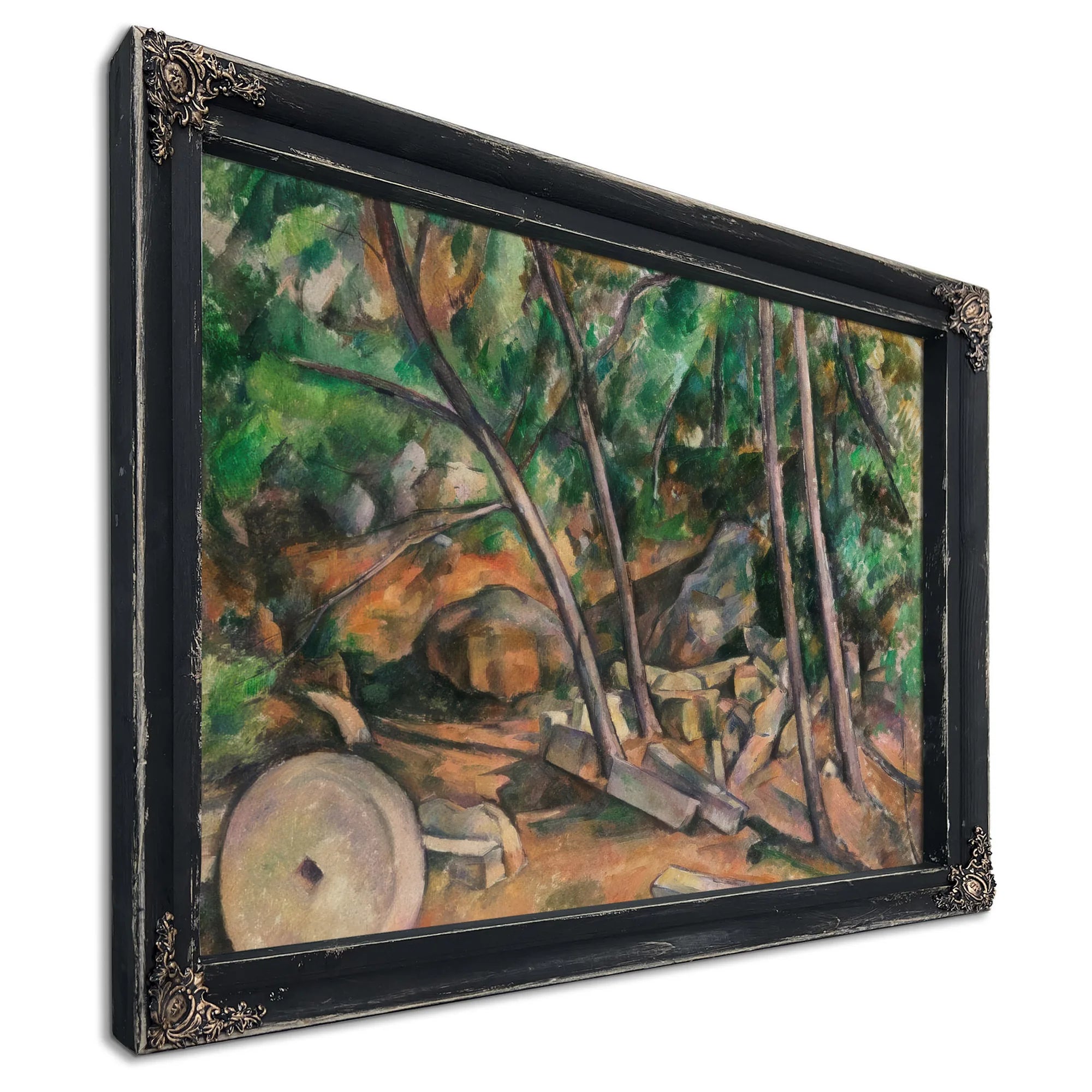 Millstone In Park Of The Chateau Noir By Paul Cezanne Fine Art Print