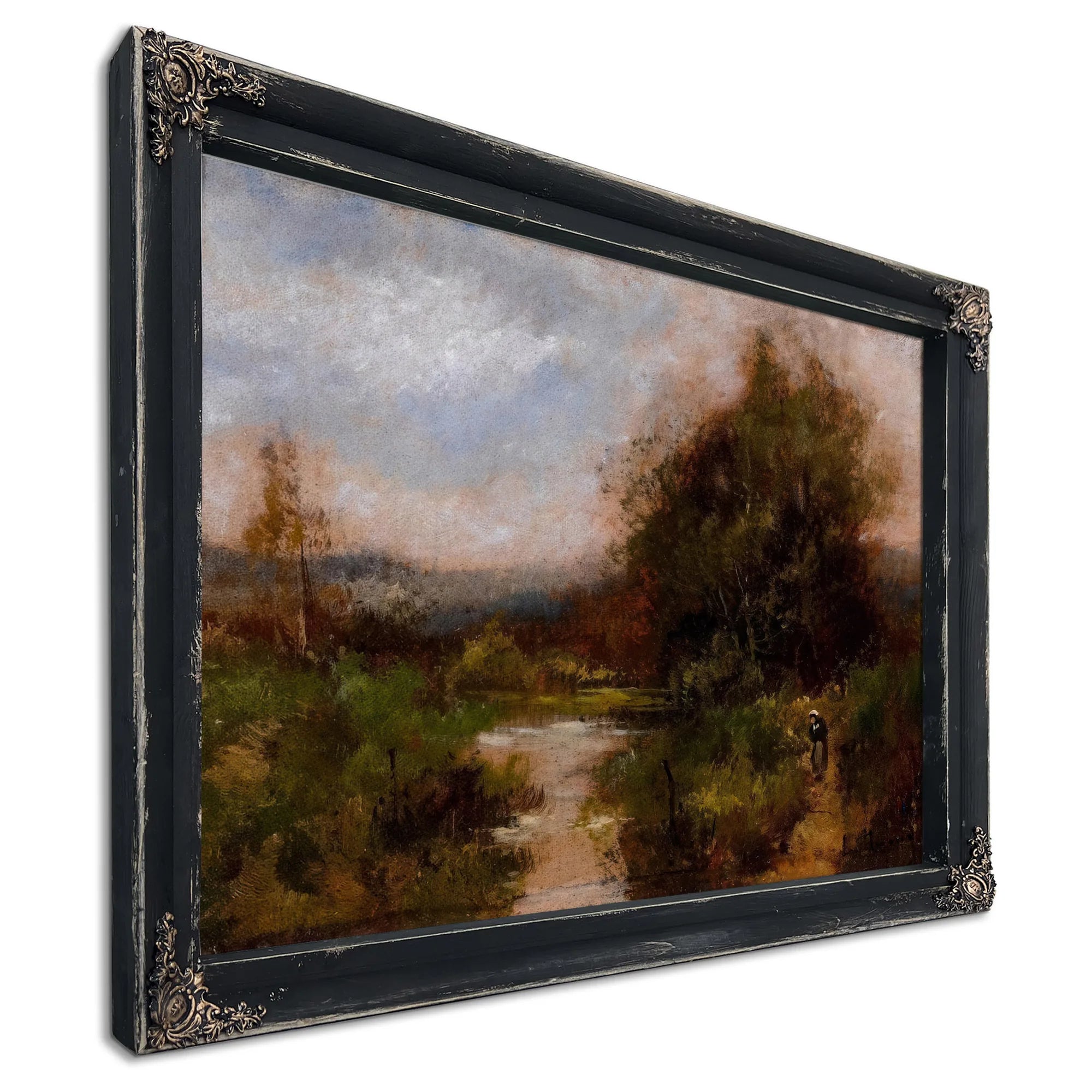 Pair Of Landscapes 2 By Eugene Galien Laloue Fine Art Print