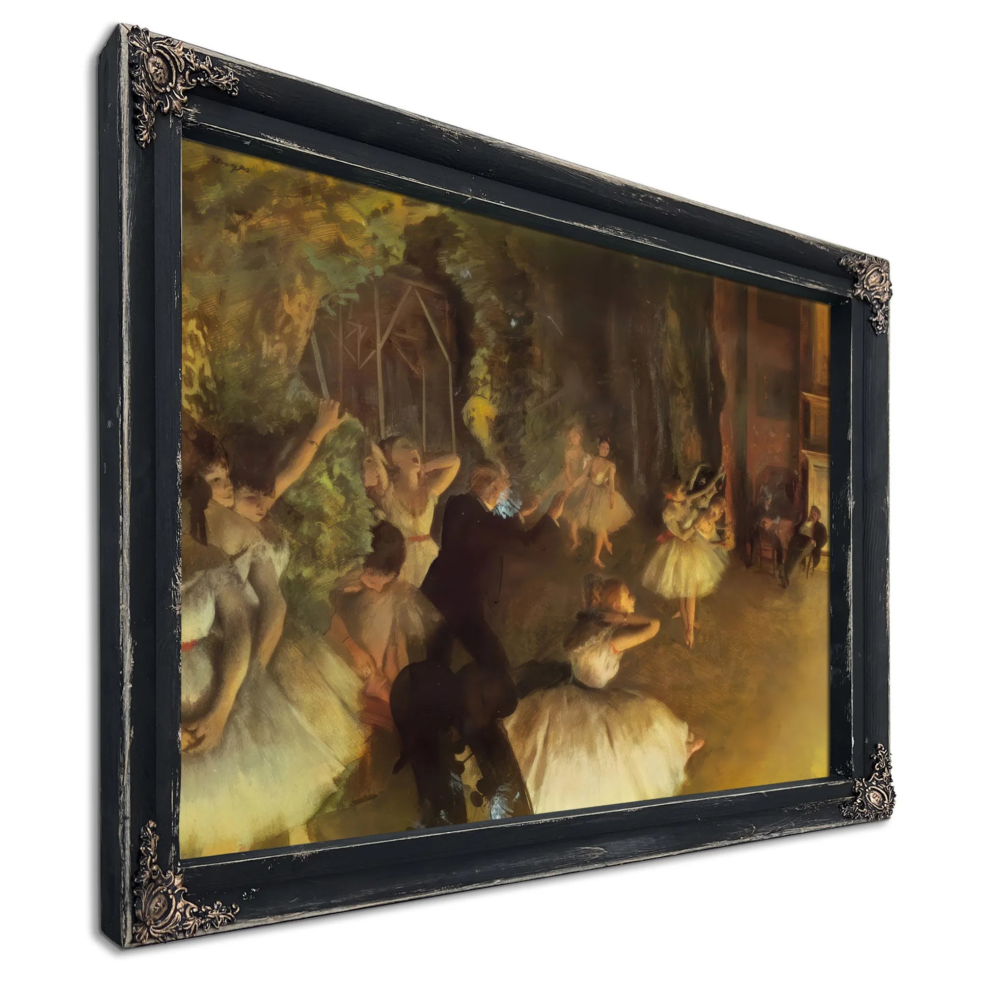 Rehearsal Of Ballet On The Stage By Edgar Degas Fine Art Print