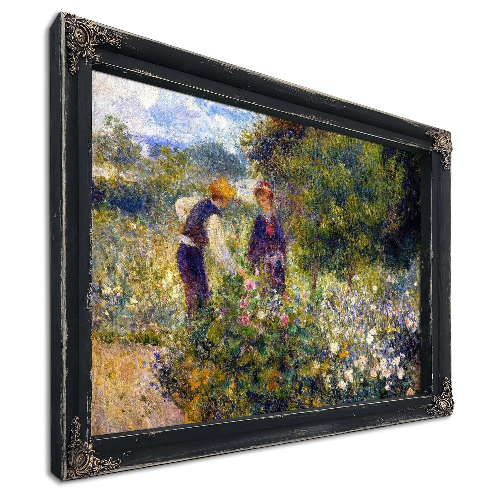 Picking Flowers By Pierre August Renoir Fine Art Print