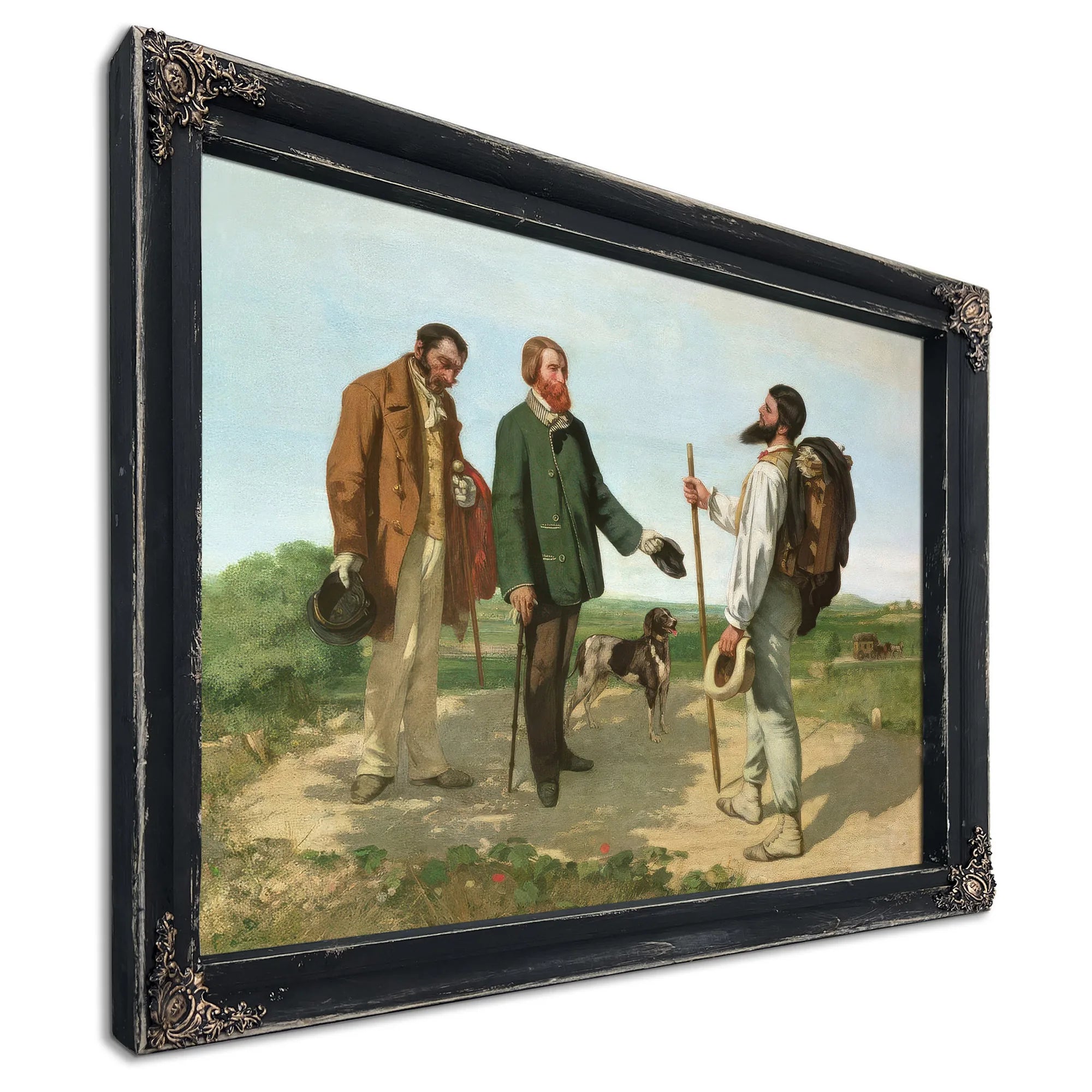La Rencontre, Or Bonjour Monsieur Courbet By Jean Desire Gustave Courbet Fine Art Print