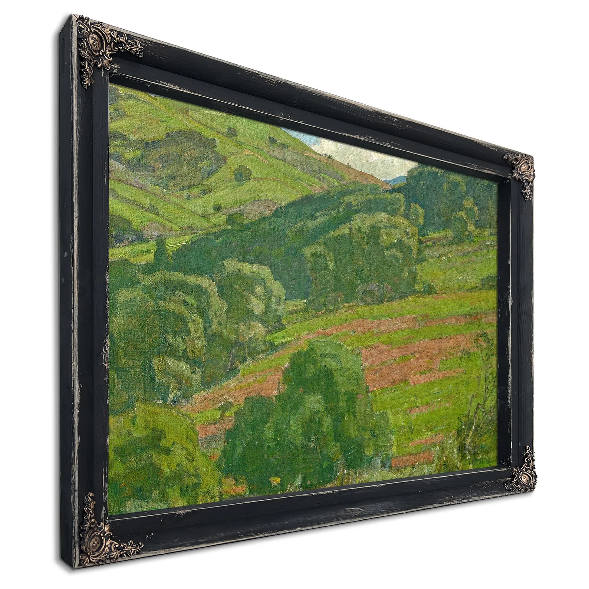 Trees Along The Foothills By William Wendt Fine Art Print