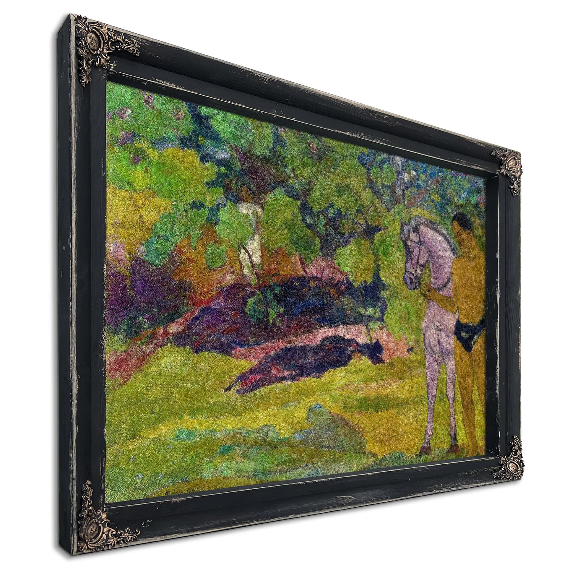 In The Vanilla Grove Man And Horse 1891 By Paul Gauguin Fine Art Print
