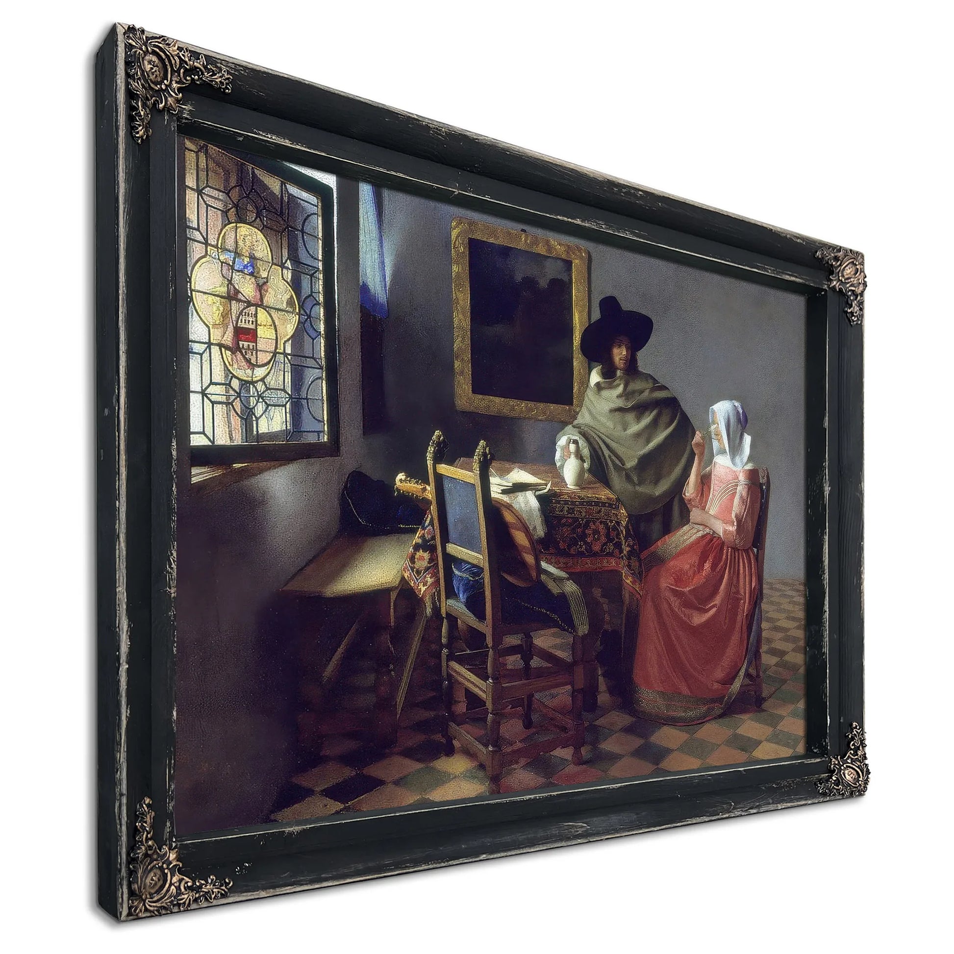 The Glass Of Wine By Johannes Vermeer Fine Art Print