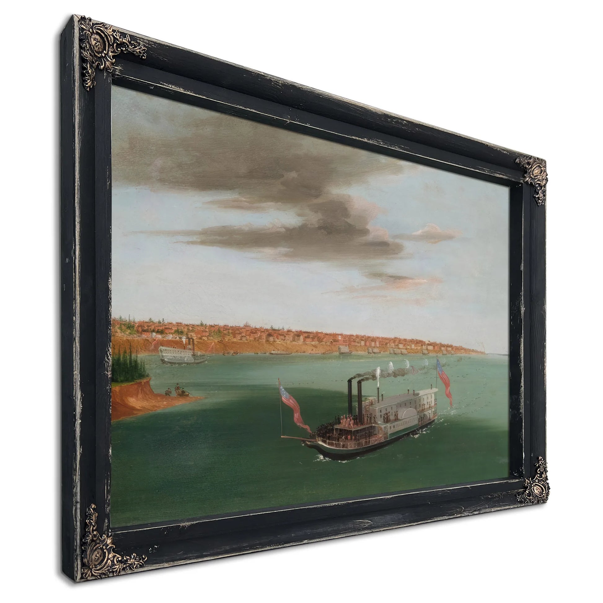 St. Louis From The River Below By George Catlin Fine Art Print