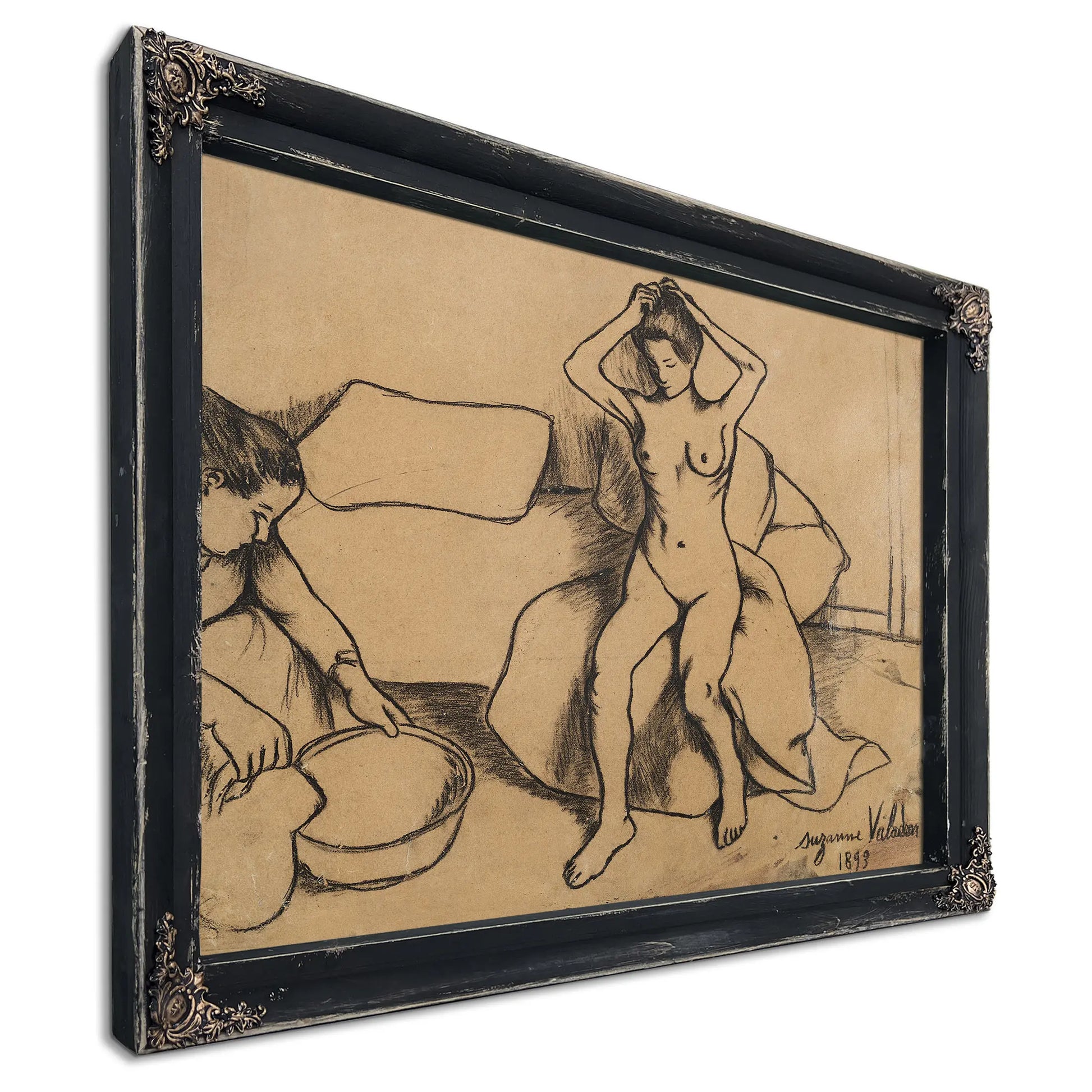 Nu Assis Se Coiffant by Suzanne Valadon