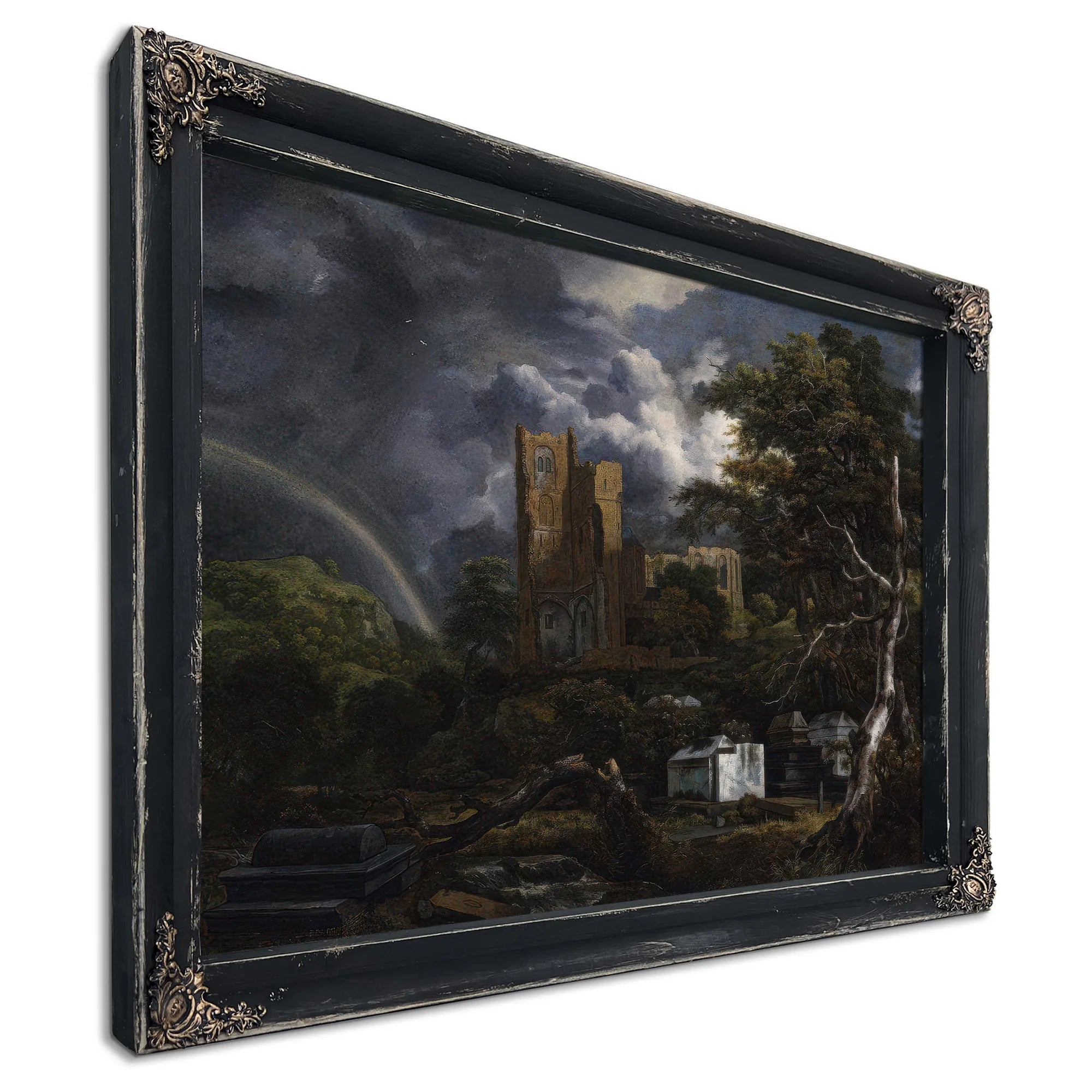 The Jewish Cemetery By Jacob Van Ruisdael Fine Art Print