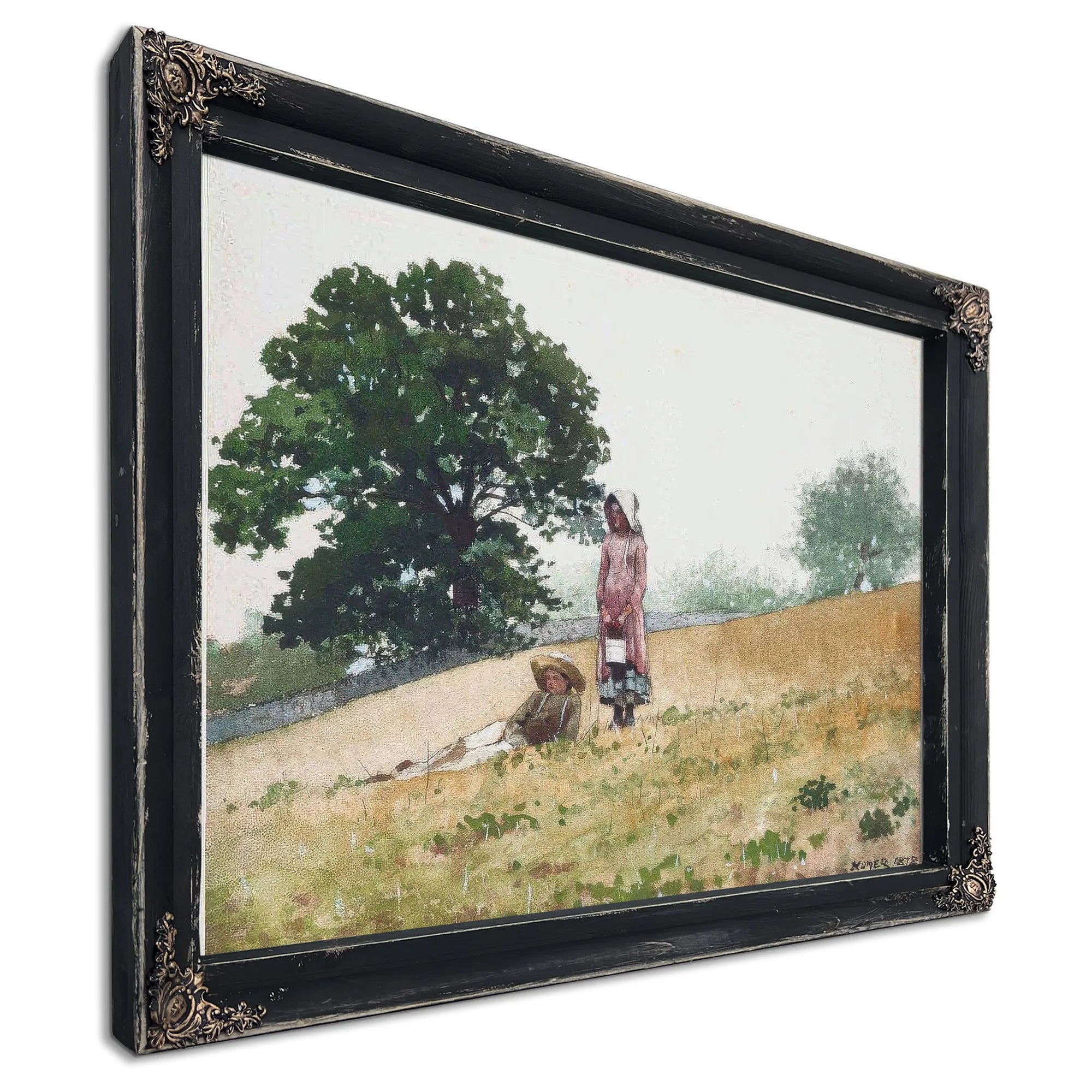 Boy And Girl On A Hillside 1878 By Winslow Homer Fine Art Print