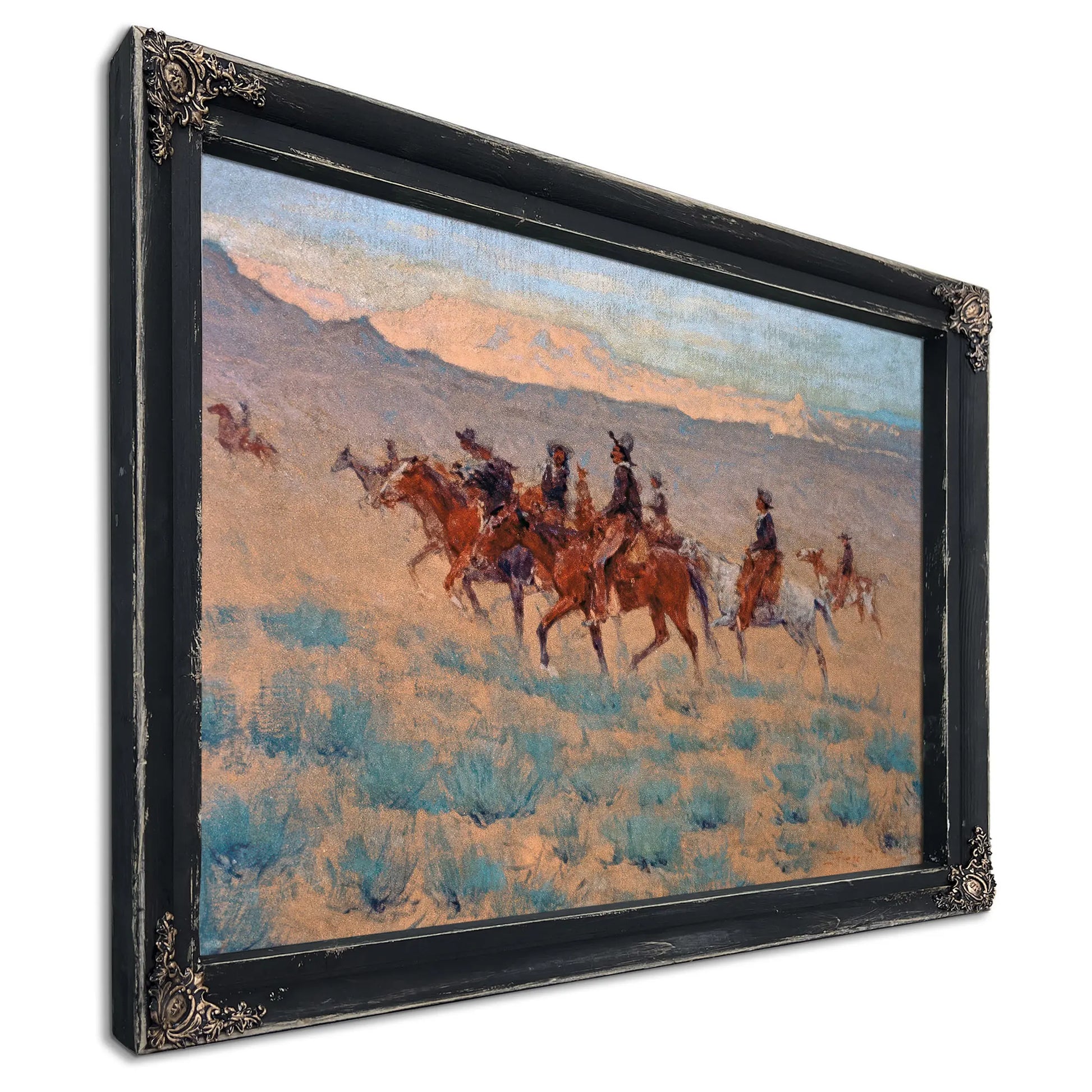 The Cowpunchers Watercolor On Paper by Frederic Remington