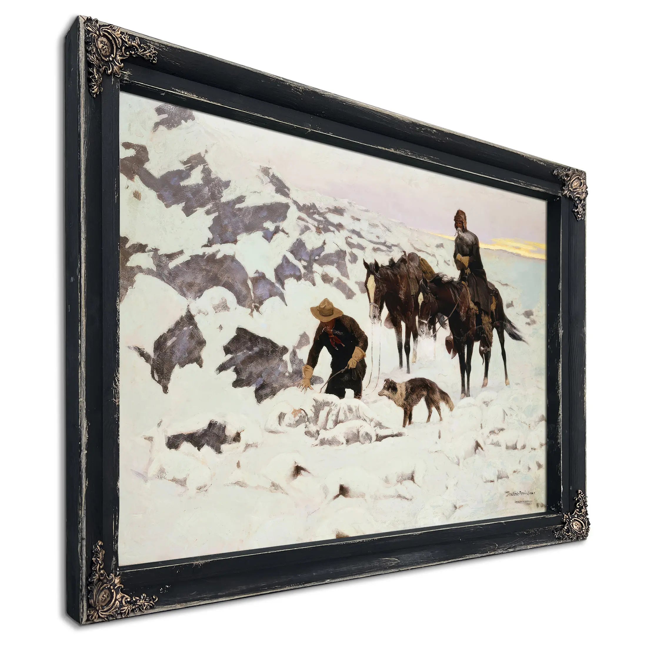 The Frozen Sheepherder  by Frederic Remington