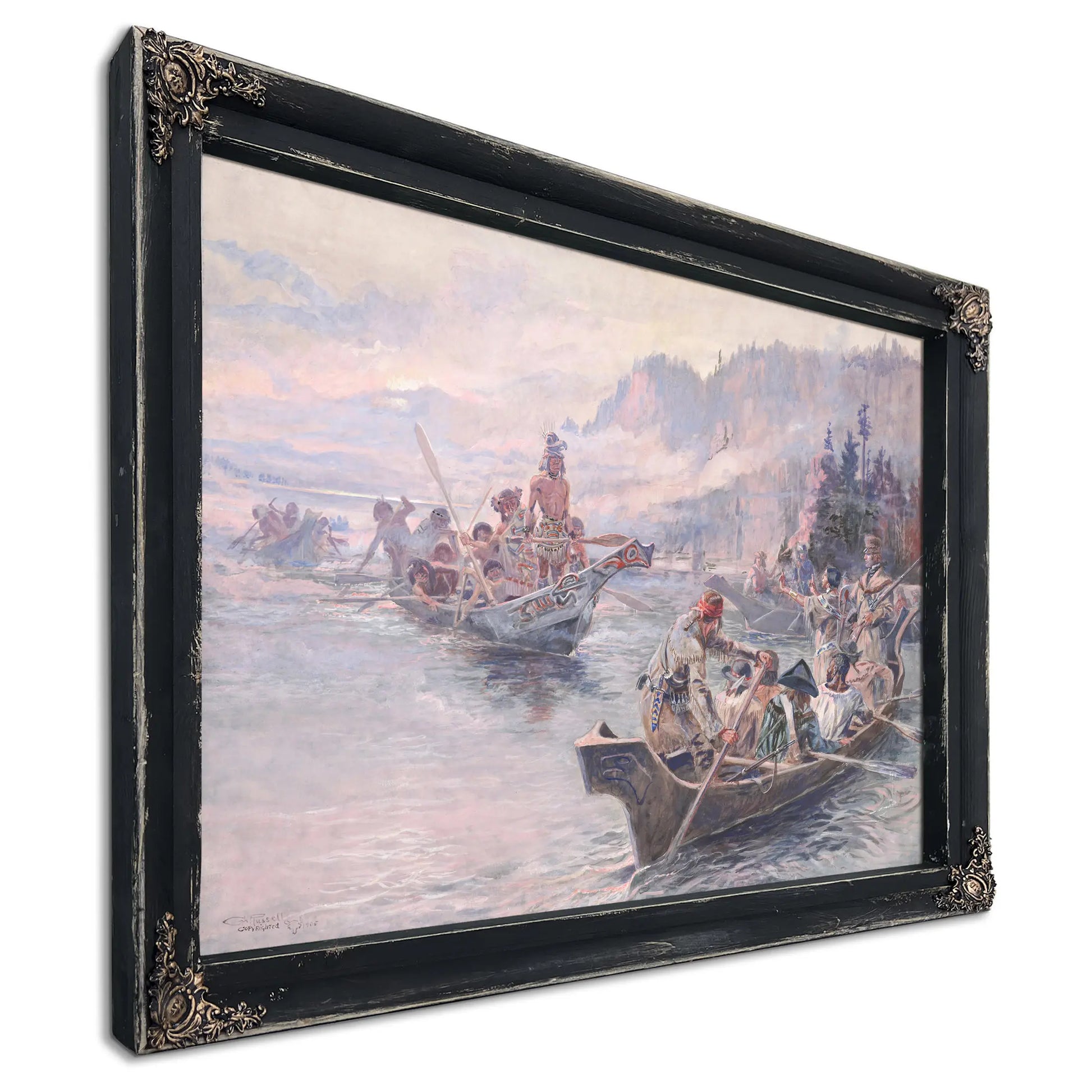 Lewis And Clark On The Lower Columbia by Charles Marion Russell