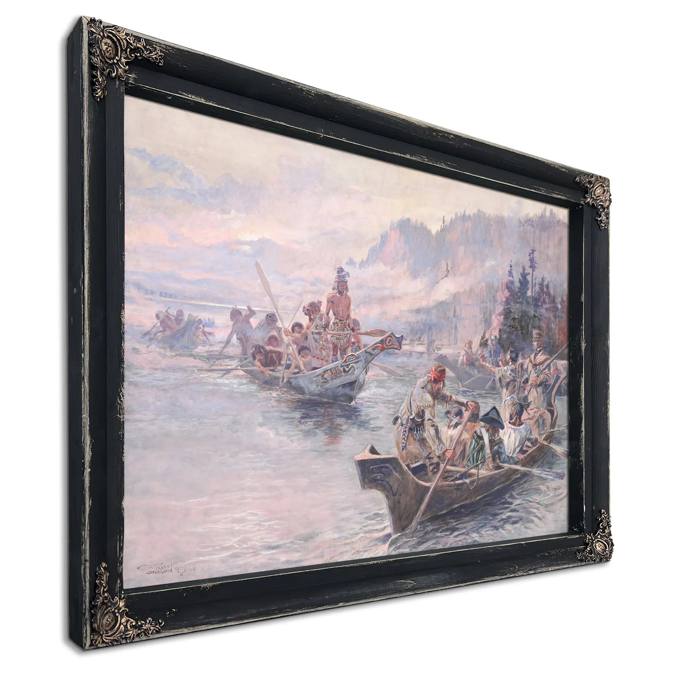 Lewis And Clark On The Lower Columbia by Charles Marion Russell