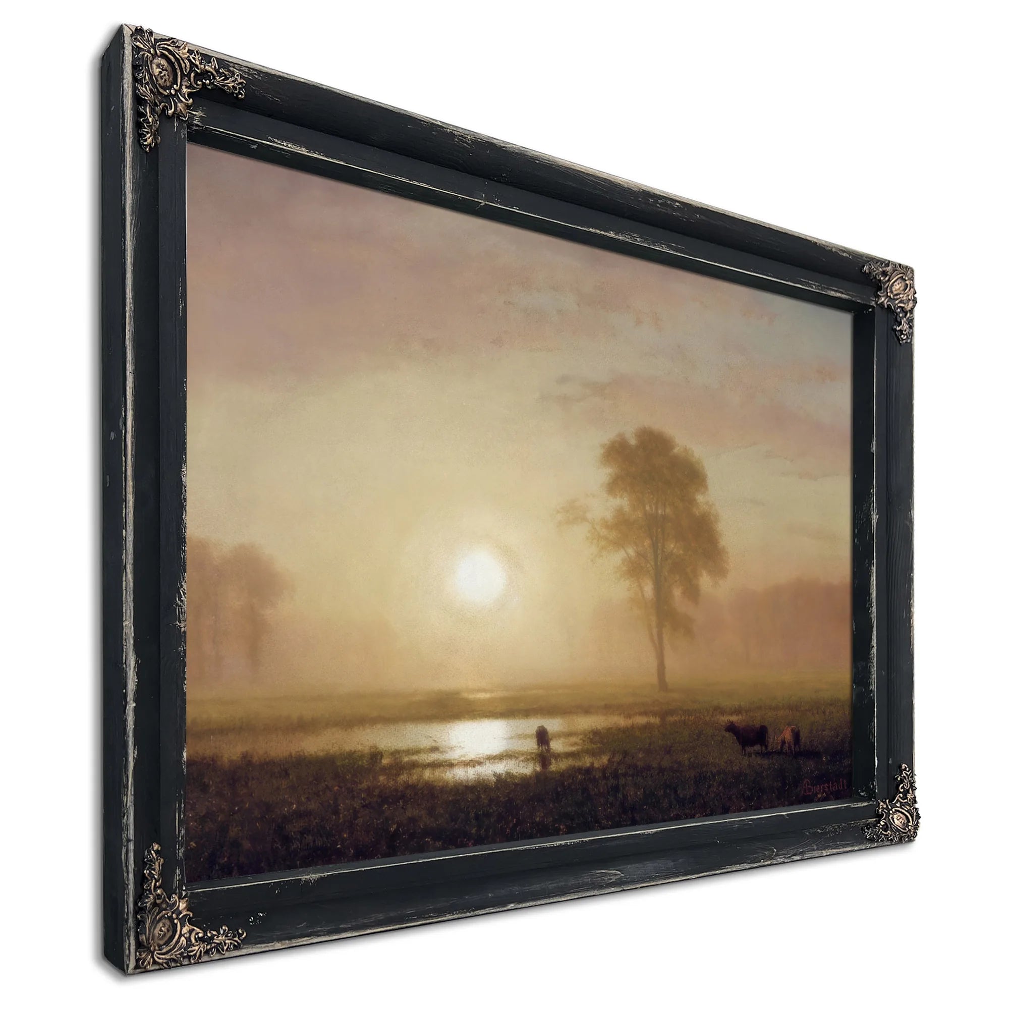 Sunset On The Plains By Albert Bierstadt Fine Art Print