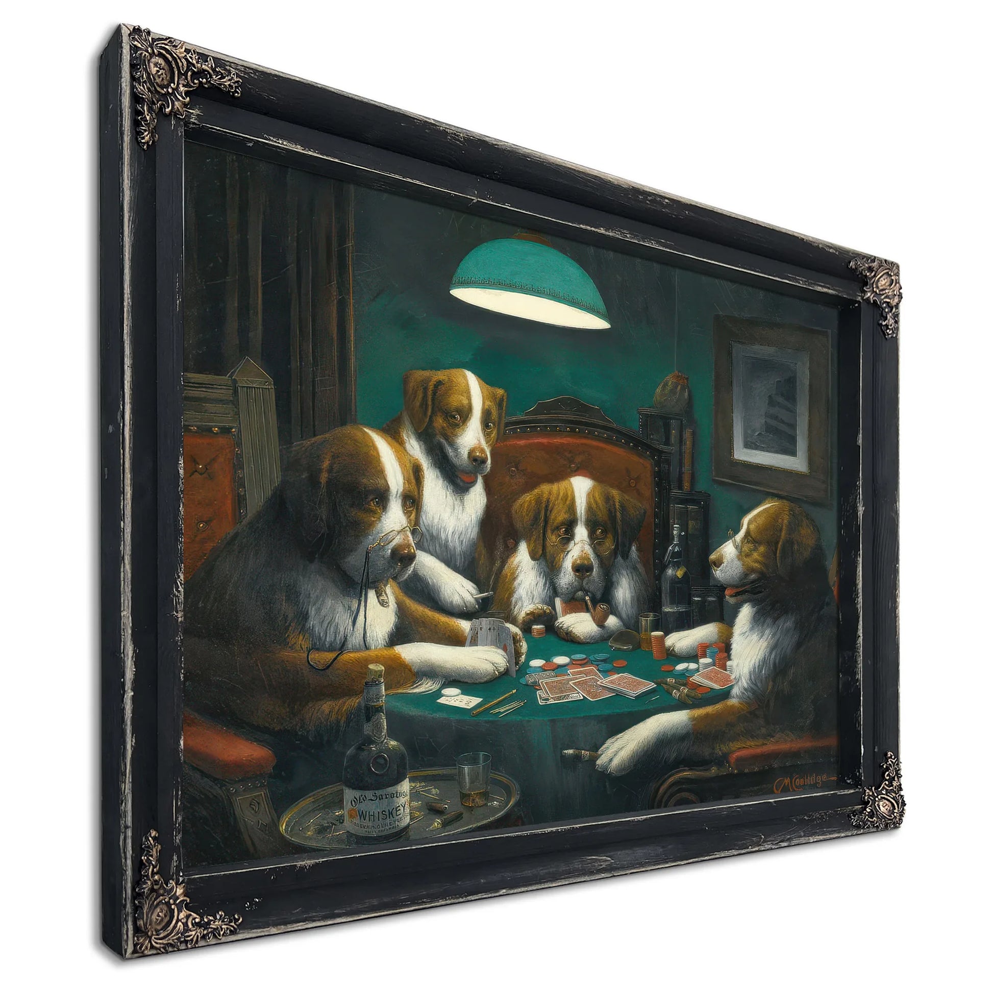 Poker Game By Cassius Coolidge Fine Art Print