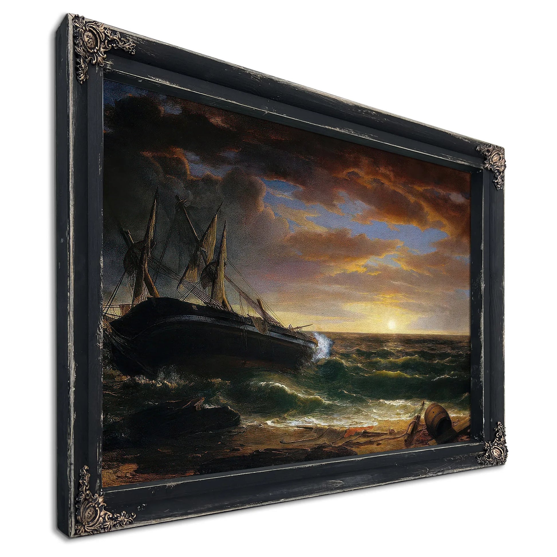 The Stranded Ship By Asher B Durand Fine Art Print