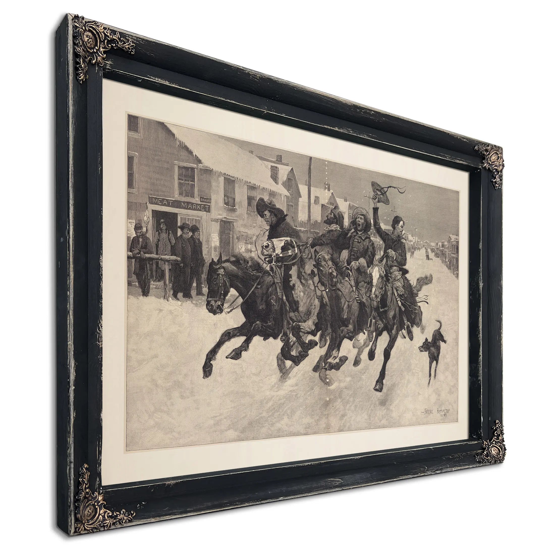 Cowboys Coming To Town For Christmas by Frederic Remington