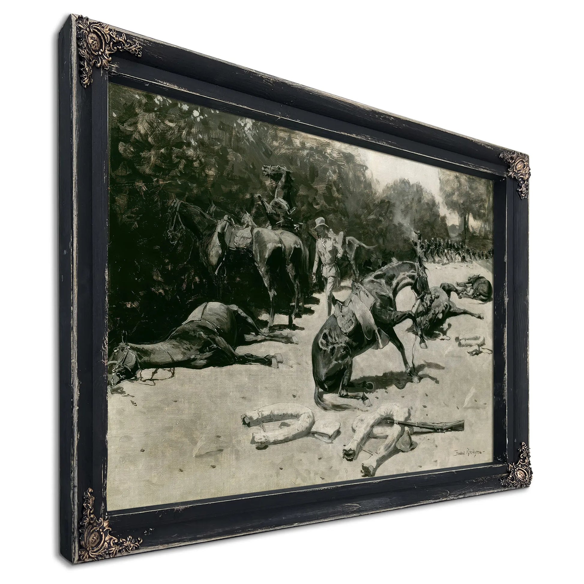 How The Horses Died For Their Country At Santiago by Frederic Remington