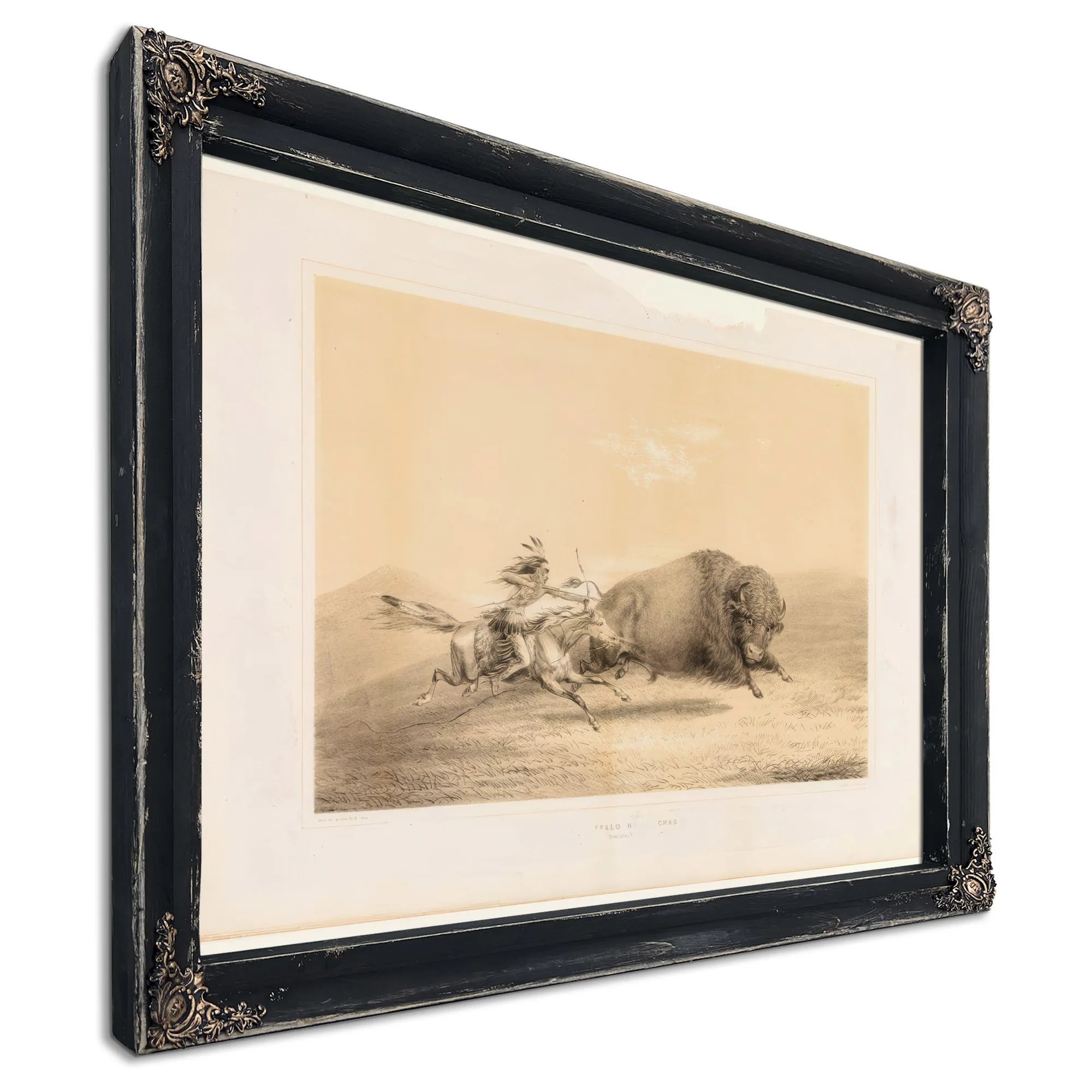 Buffalo Hunt, Chase No. 5 By George Catlin Fine Art Print