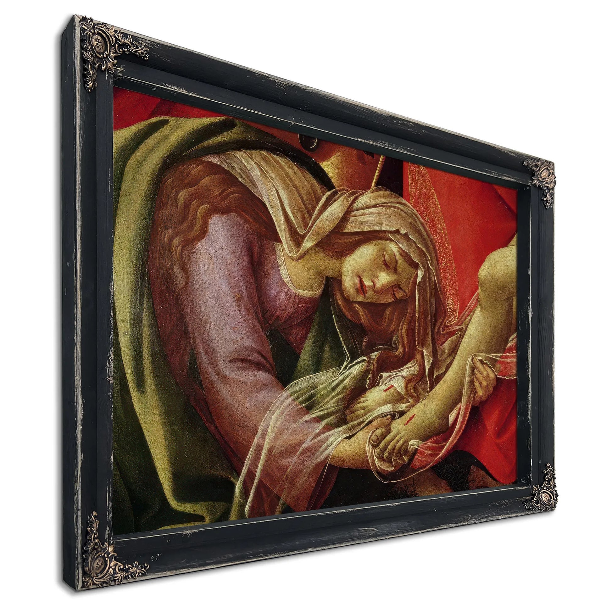 The Lamentation Of Christ Detail Of Mary Magdalene And The Feet Of Christ By Sandro Botticelli Fine Art Print