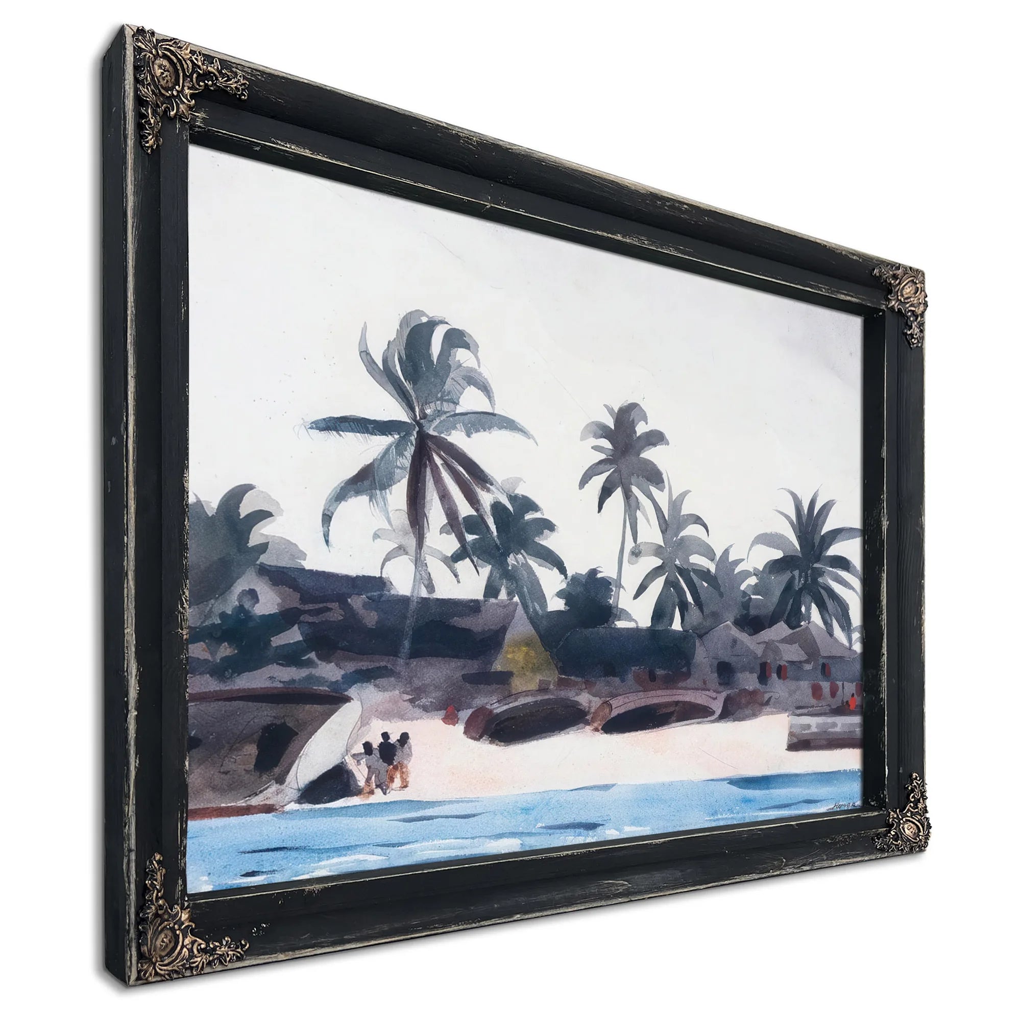 Key West Negro Cabins And Palms (A Bahama Fishing Village) By Winslow Homer Fine Art Print