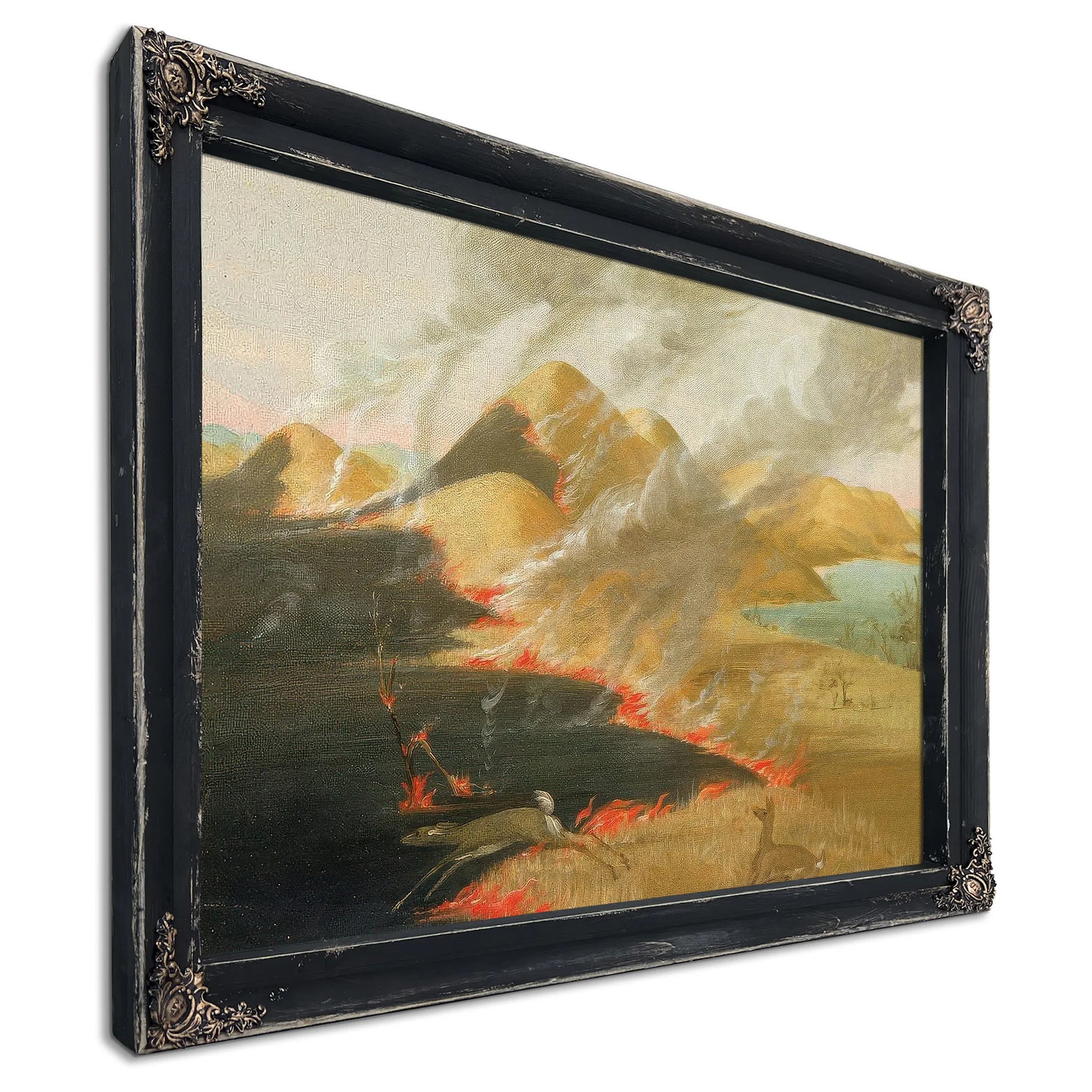Prairie Bluffs Burning By George Catlin Fine Art Print