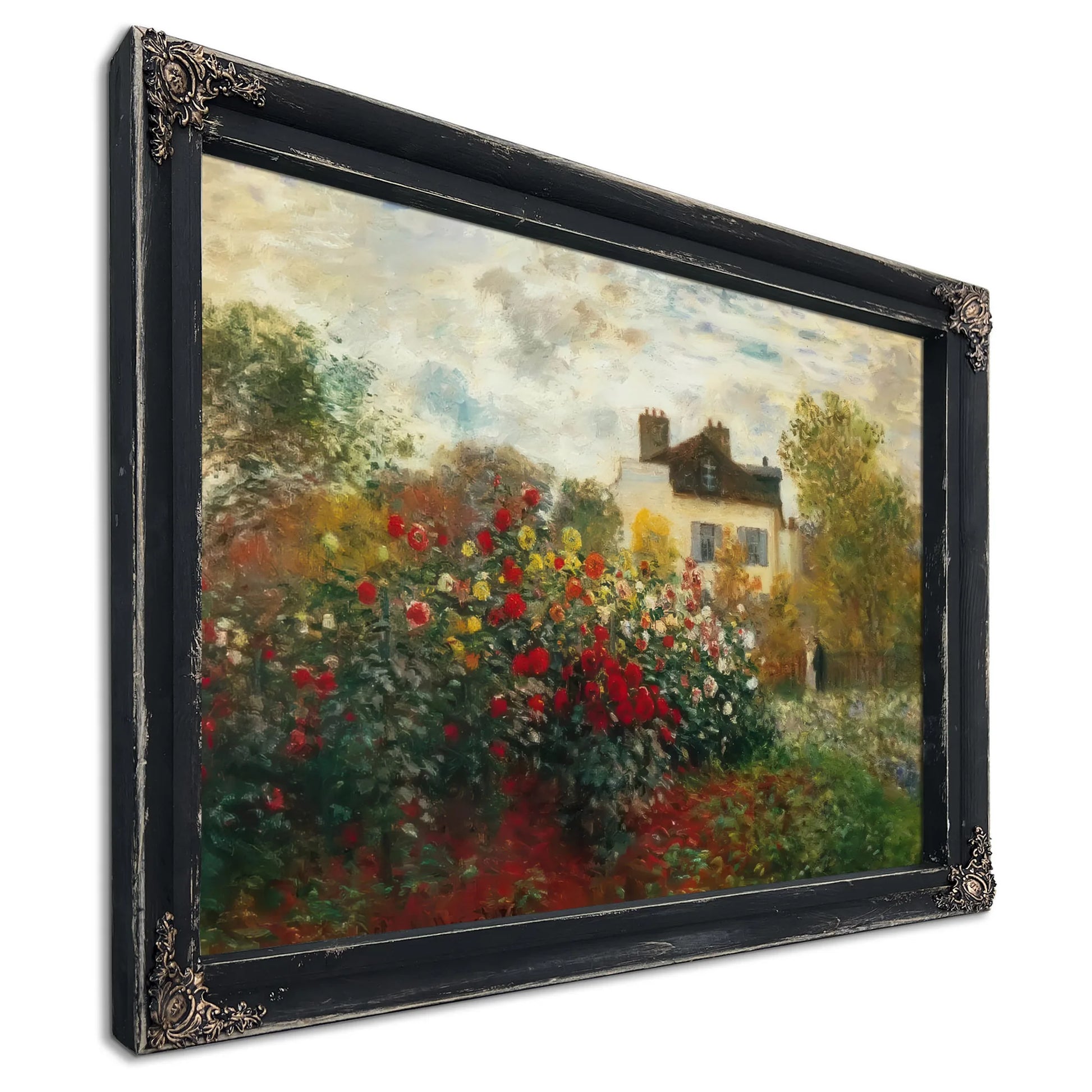 Monet's Garden At Argenteuil By Claude Monet Fine Art Print